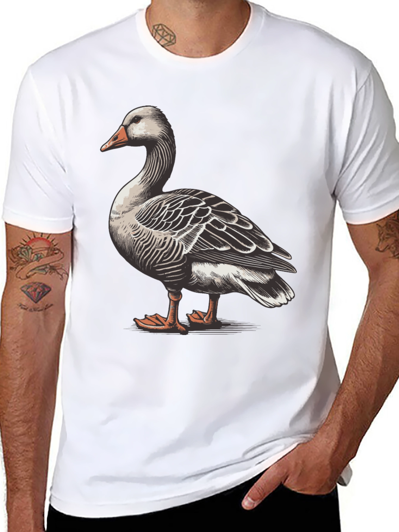 Black Goose Graphic T-Shirt - Black Casual Tee view 8