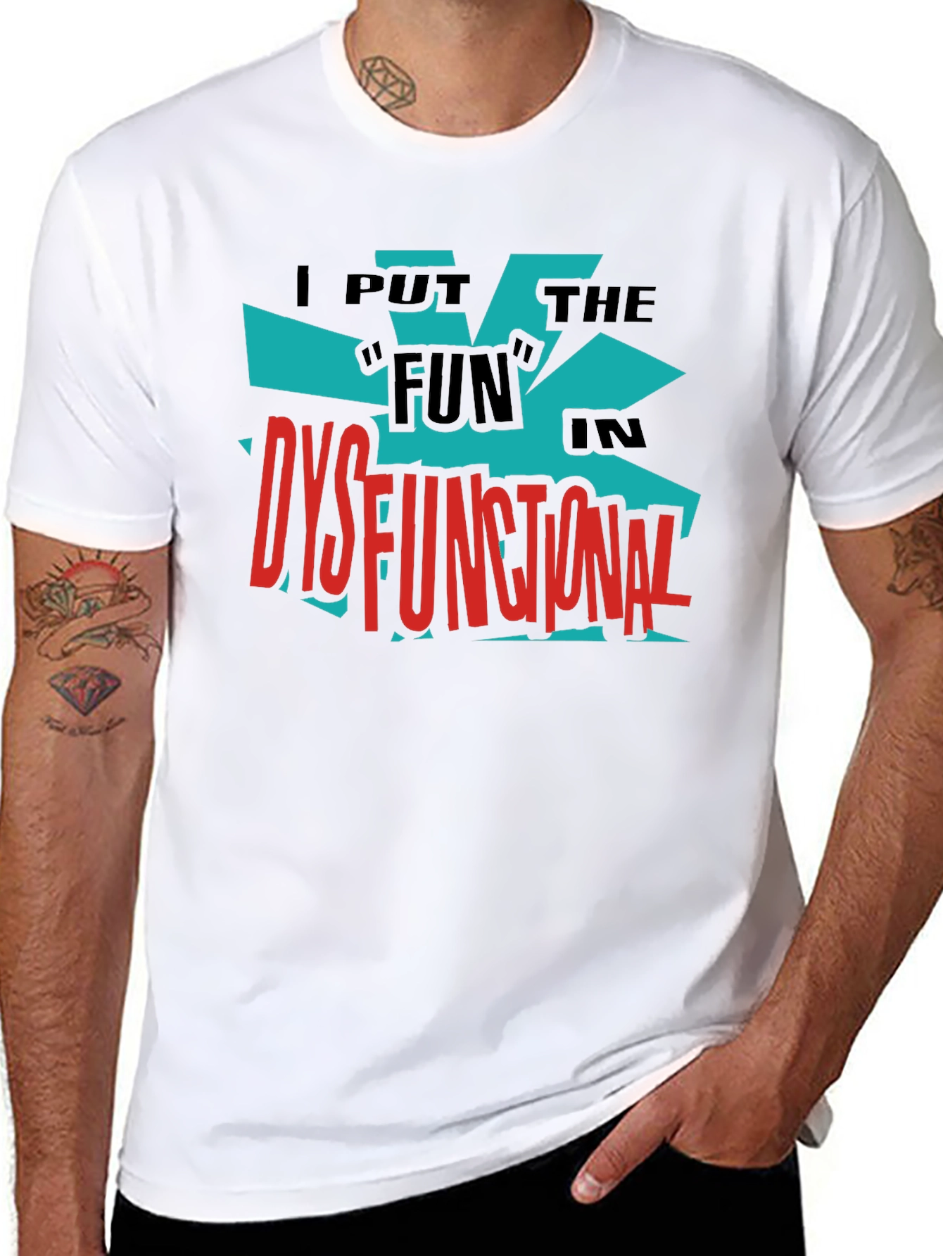 Black Dysfunctional Fun Graphic Tee - Bold Black Shirt view 8