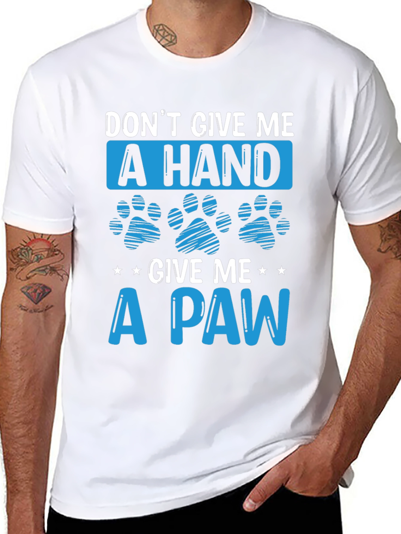Black Don't Give Me a Hand, Give Me a Paw T-Shirt view 8