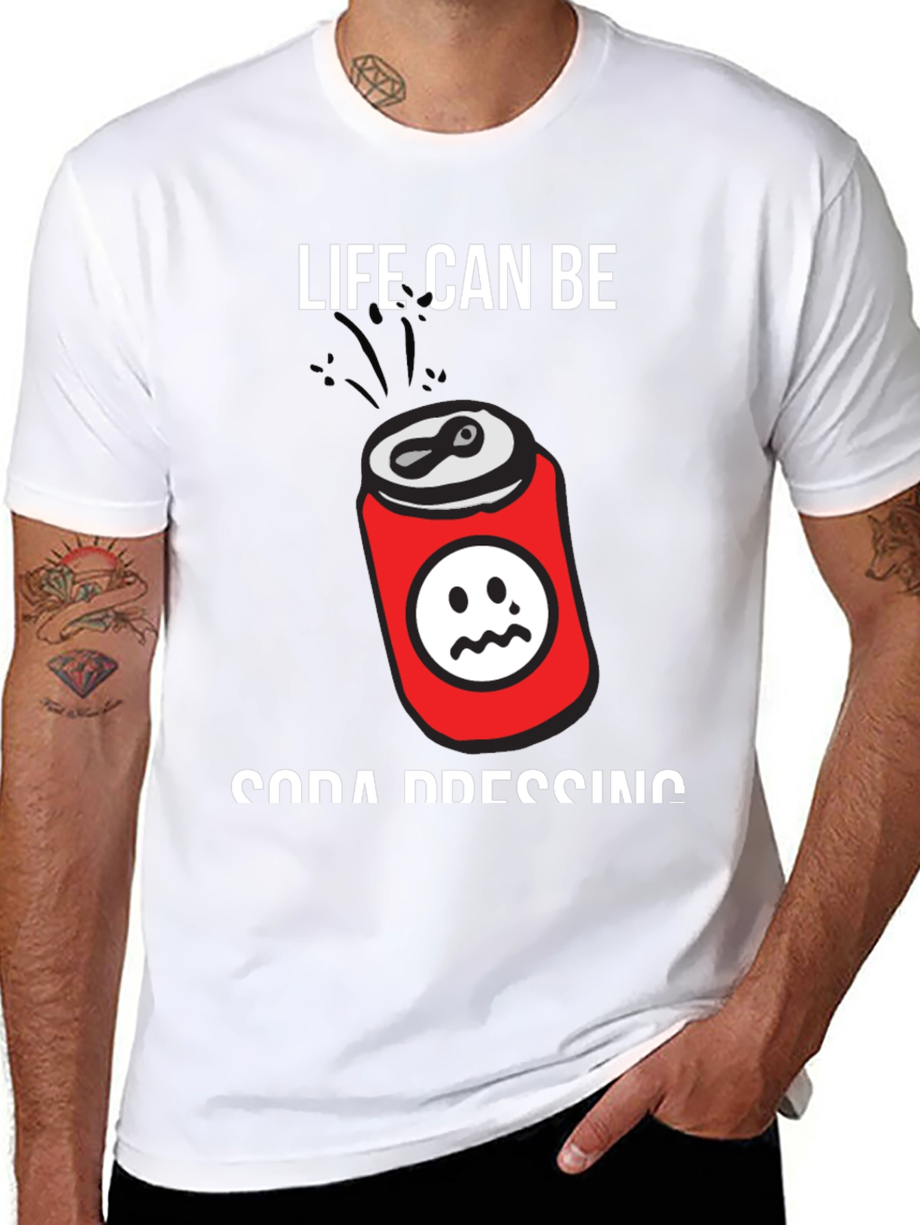 Black Life Can Be Soda Pressing Black T-Shirt view 8
