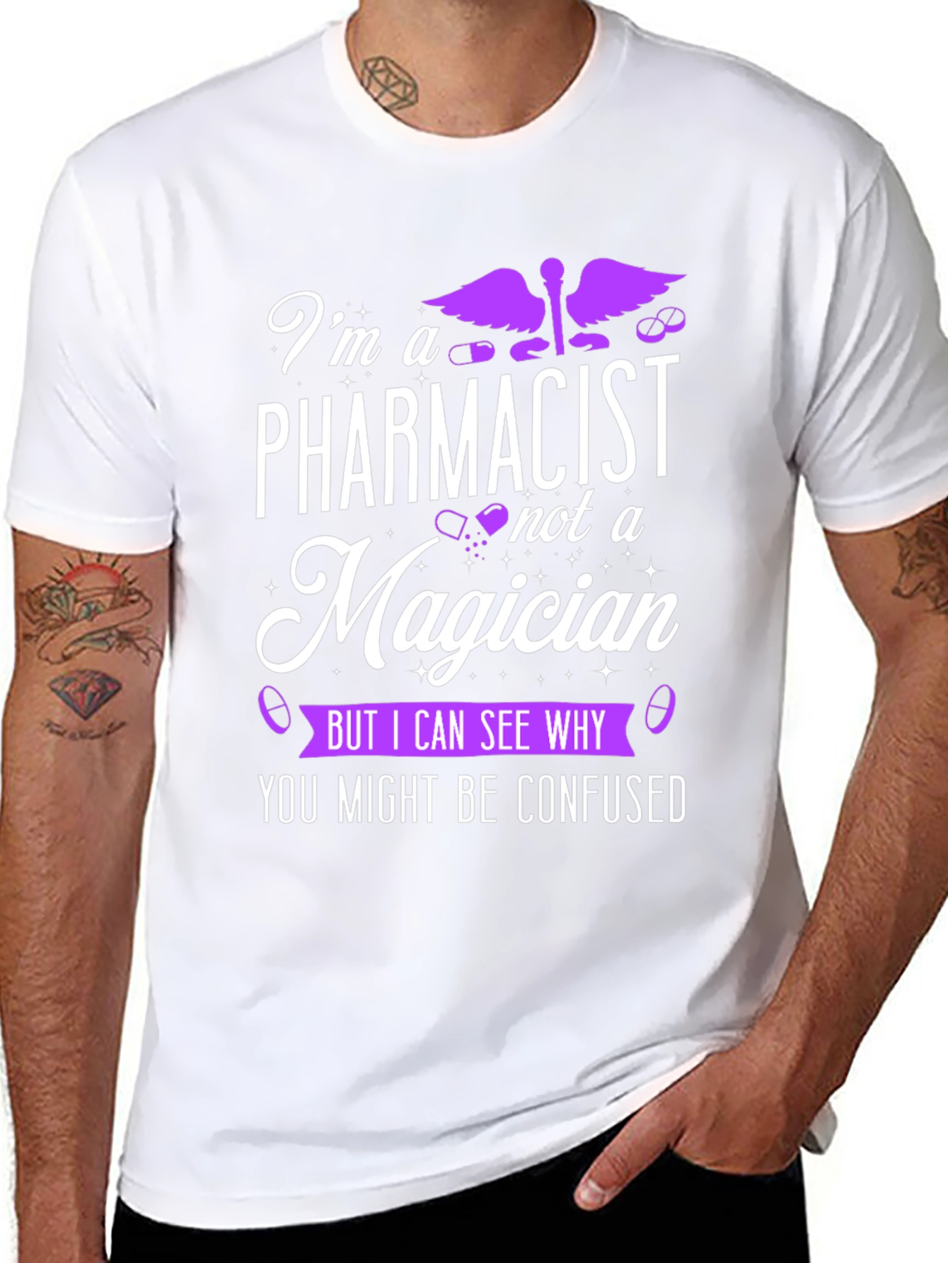Black Pharmacist Magician Funny T-Shirt view 8