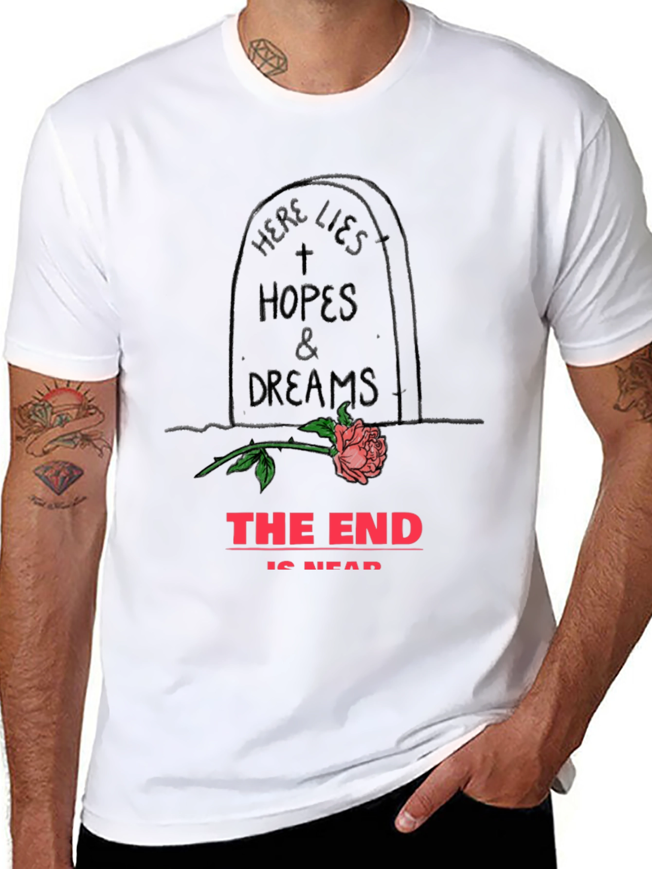 Black Hopes and Dreams Tombstone Graphic Tee view 8
