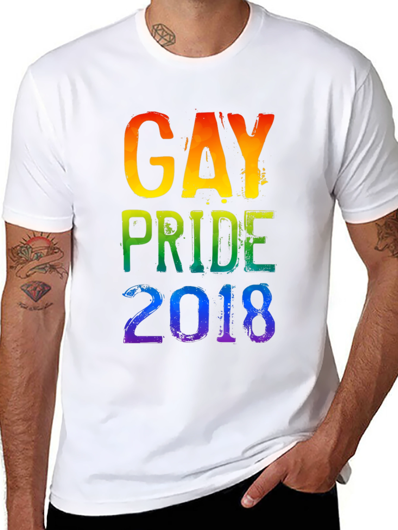 Black Gay Pride 2018 Rainbow T-Shirt view 8