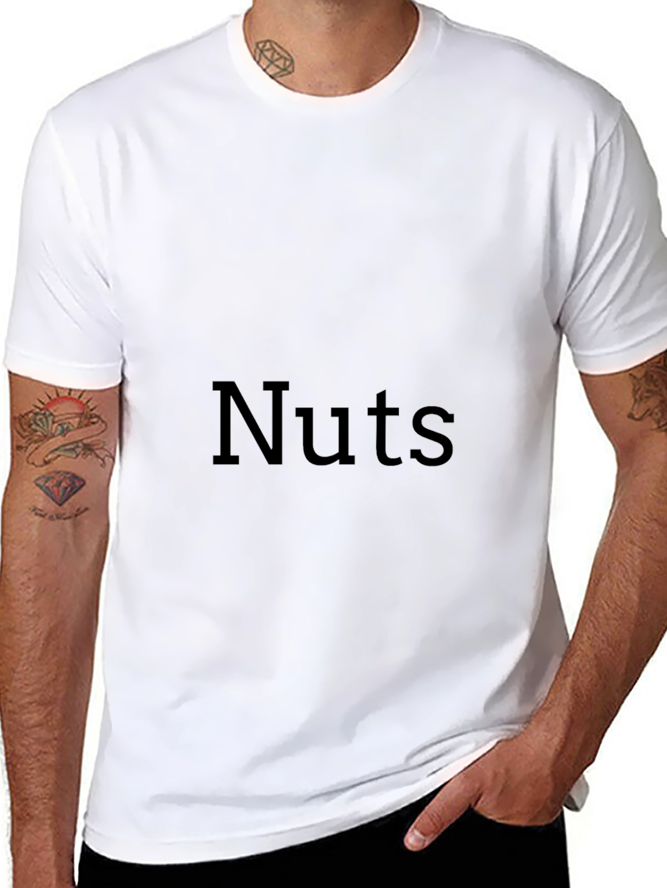 Black Nuts Graphic T-Shirt - Casual Black Tee view 8