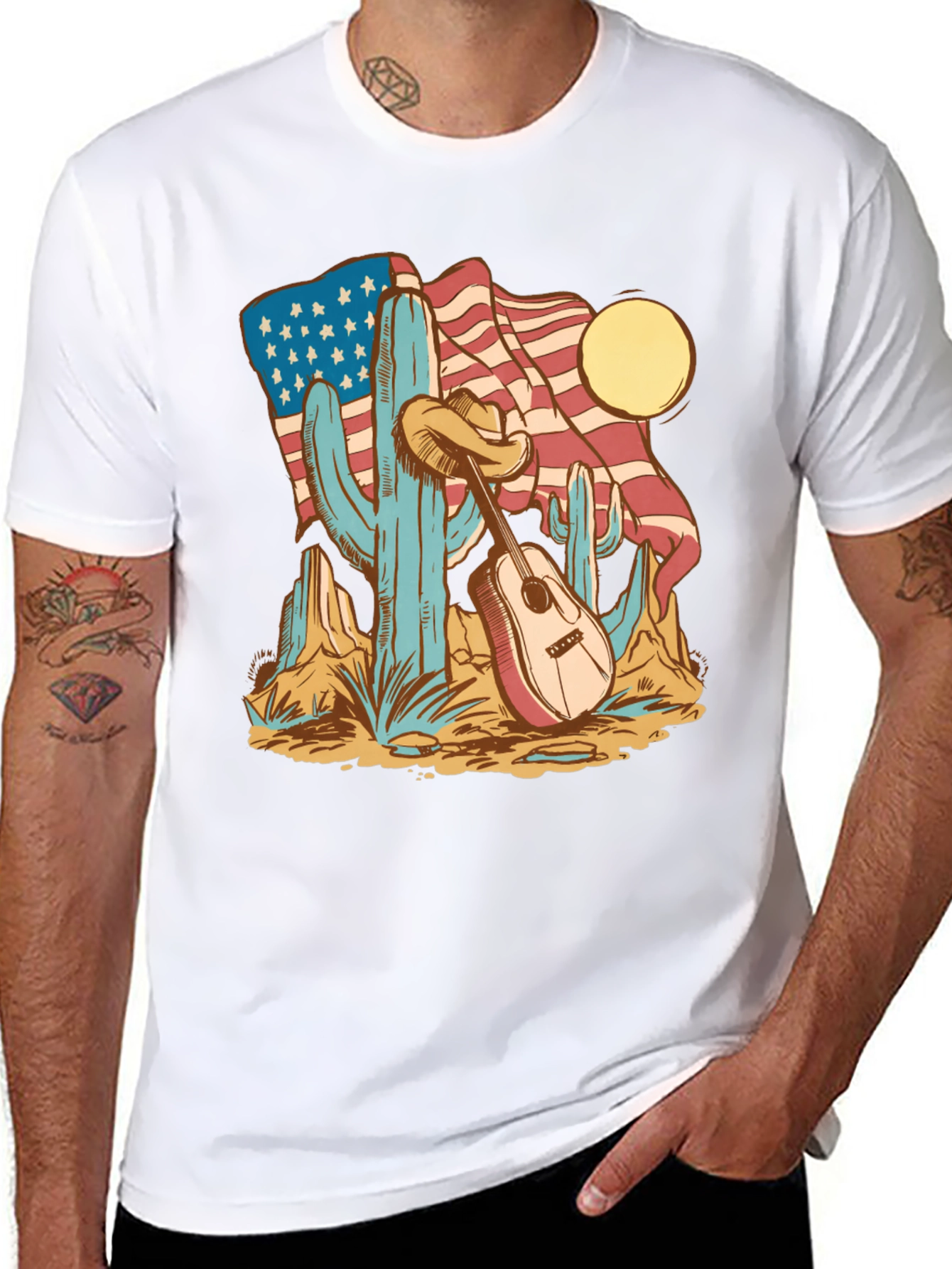 American Desert Guitar T-Shirt - 8