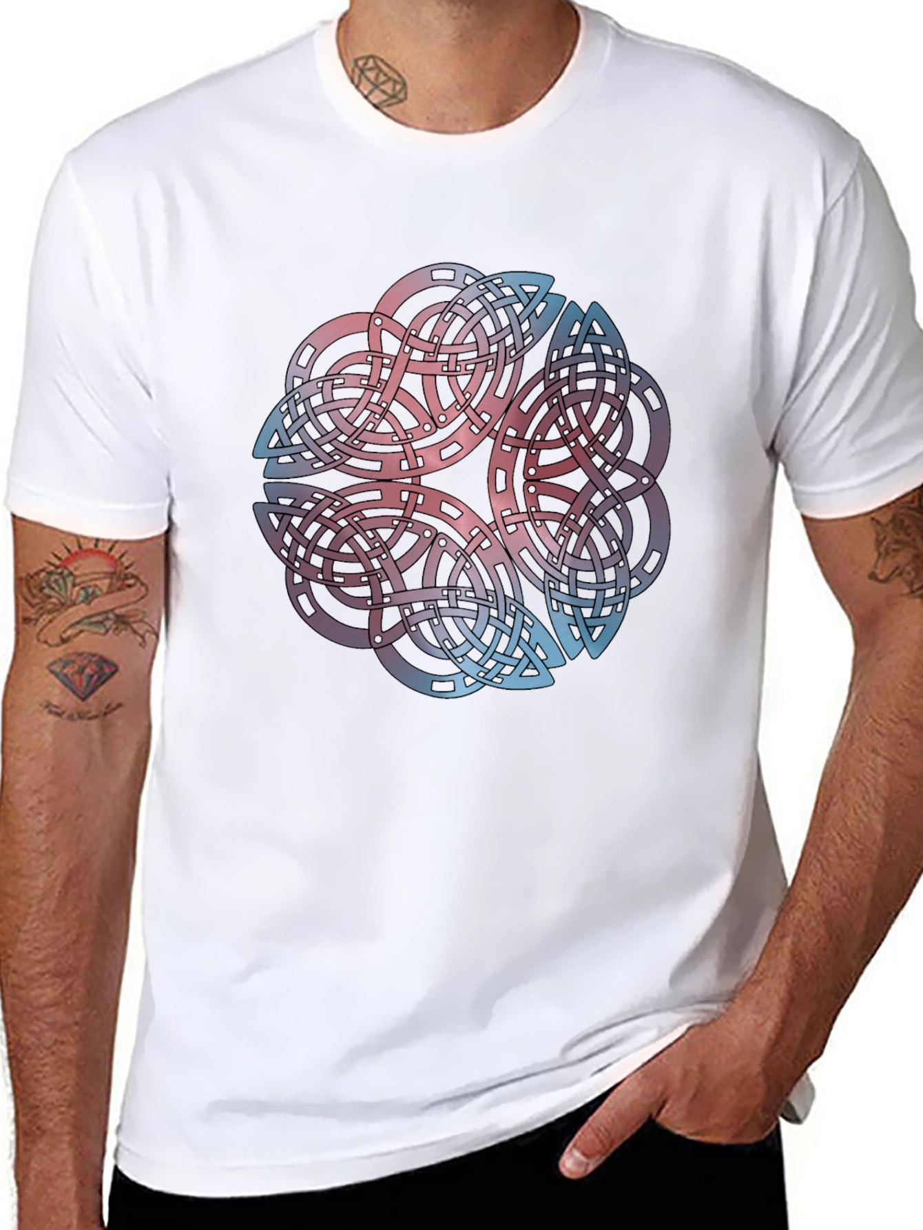 Black Celtic Knot Graphic Tee - Black T-Shirt view 8