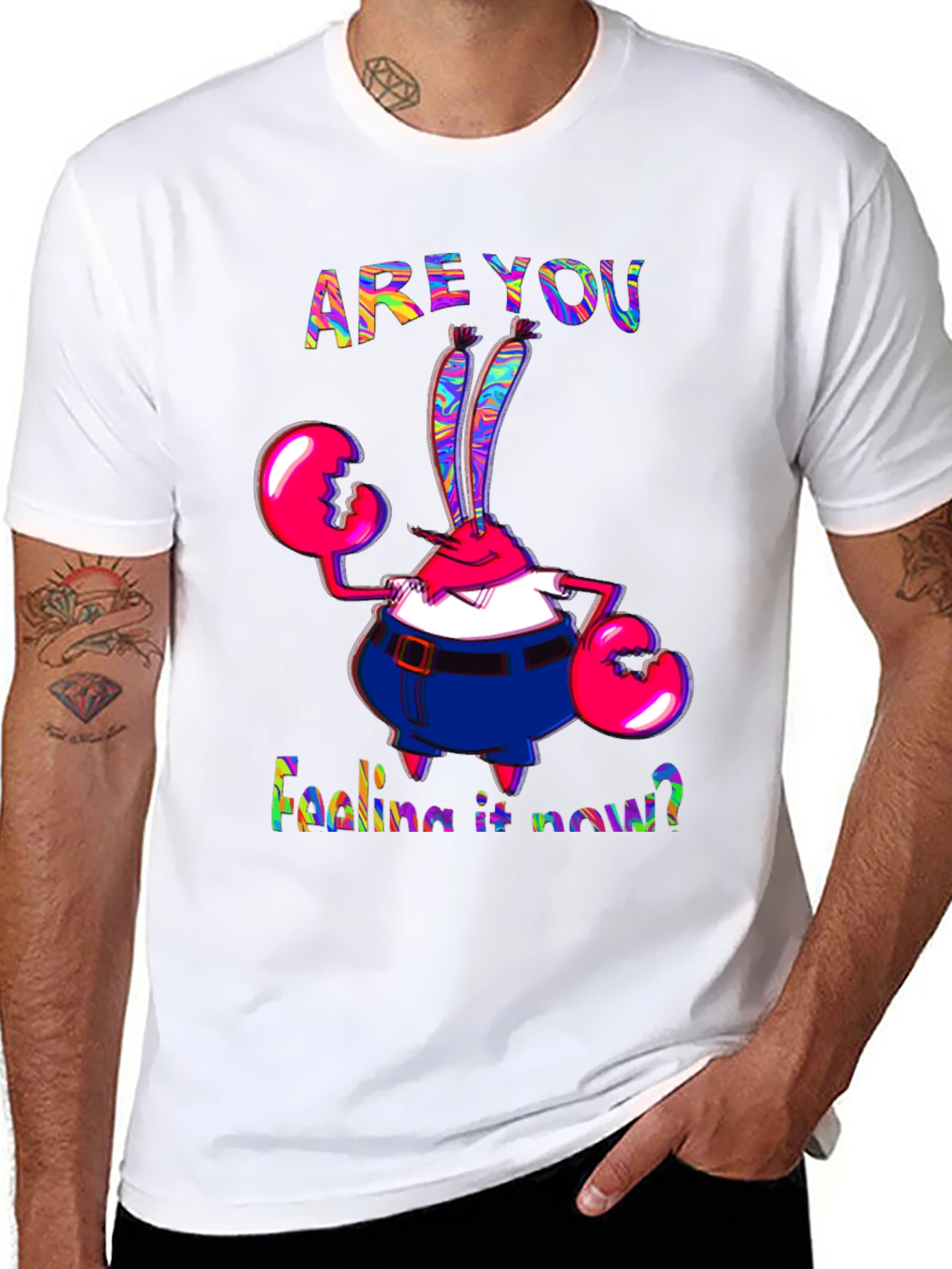 Are You Feeling It Now Mr. Krabs Graphic T-Shirt - 8