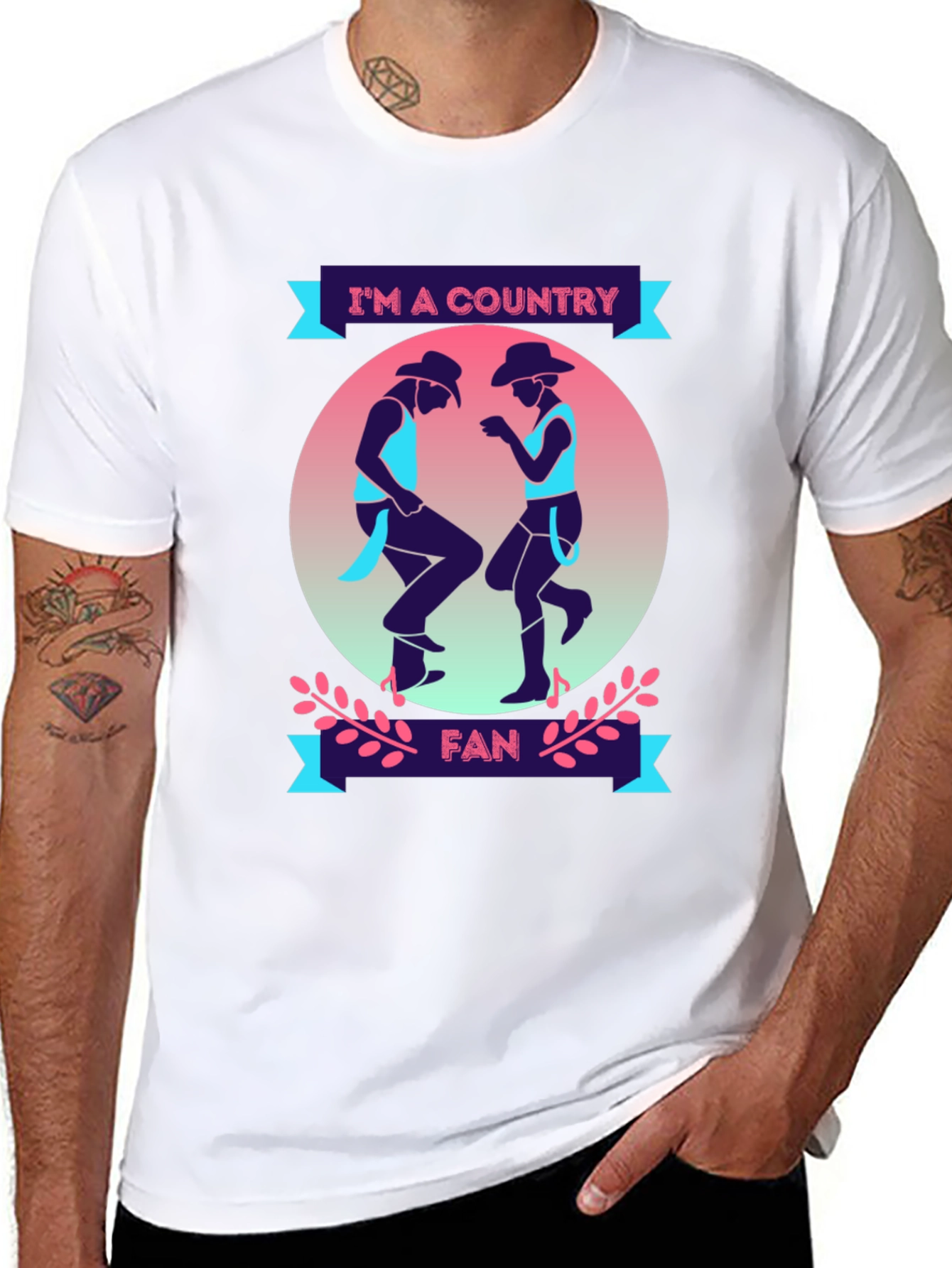 Black Country Music Fan T-Shirt view 8