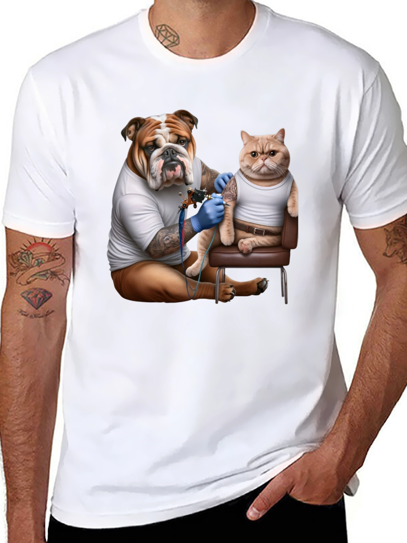Black Dog Tattoo Artist T-Shirt view 8