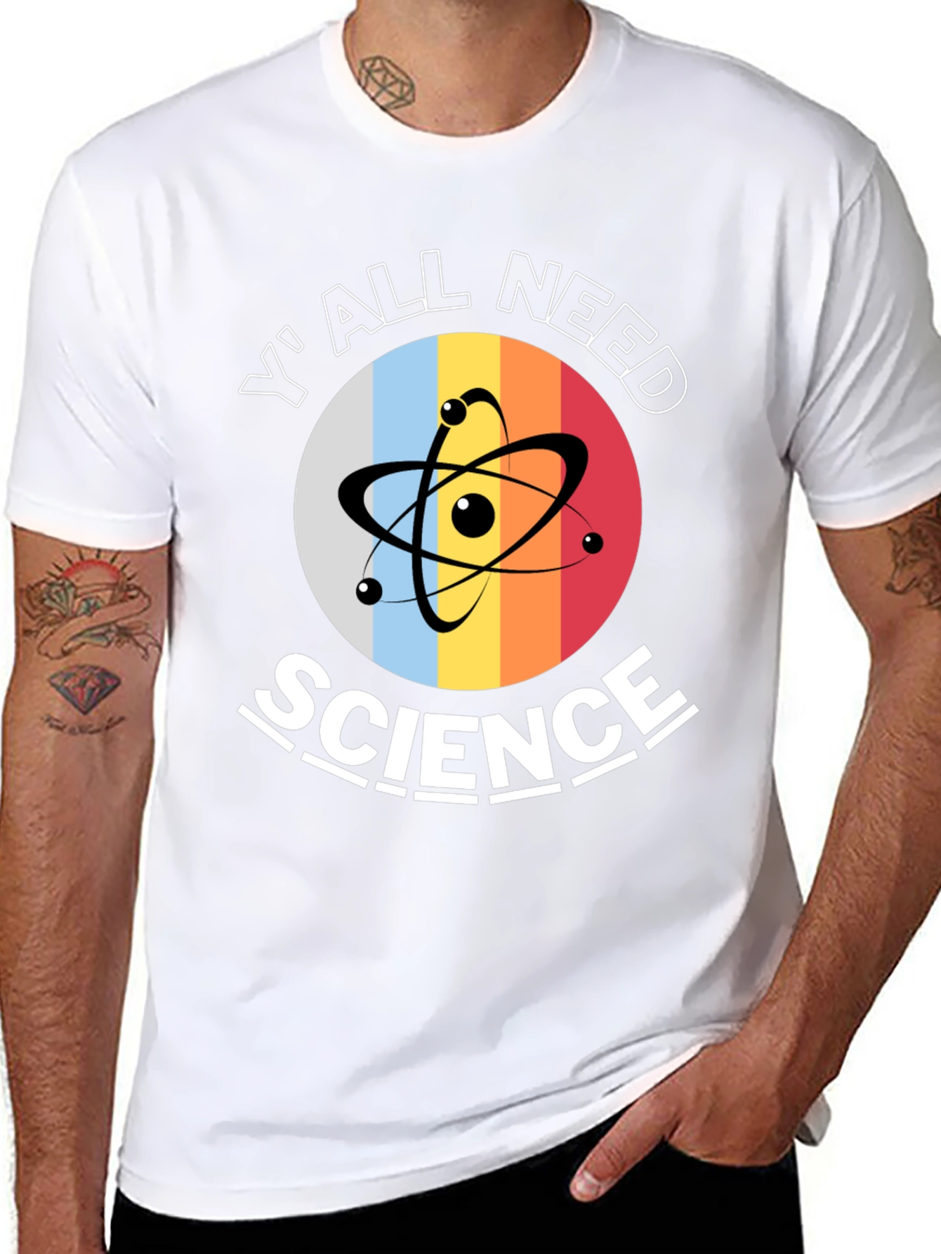 Black Y'all Need Science T-Shirt view 8