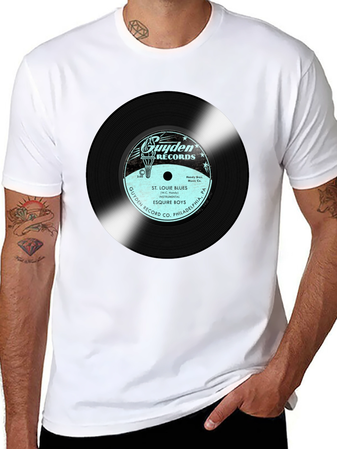 Black Guyden Records St. Louie Blues T-Shirt view 8