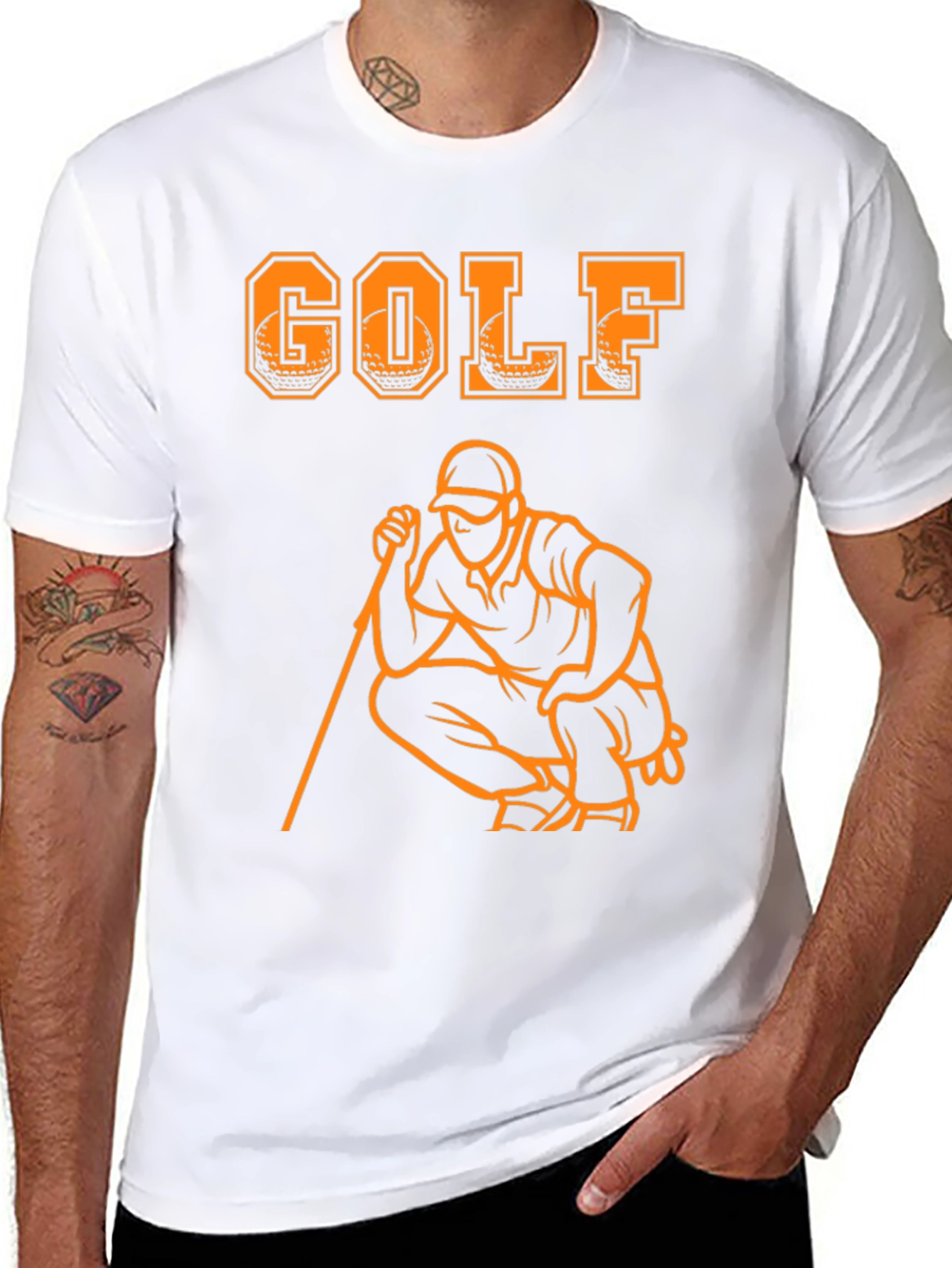 Black Golf Graphic T-Shirt - Sporty Casual Tee view 8