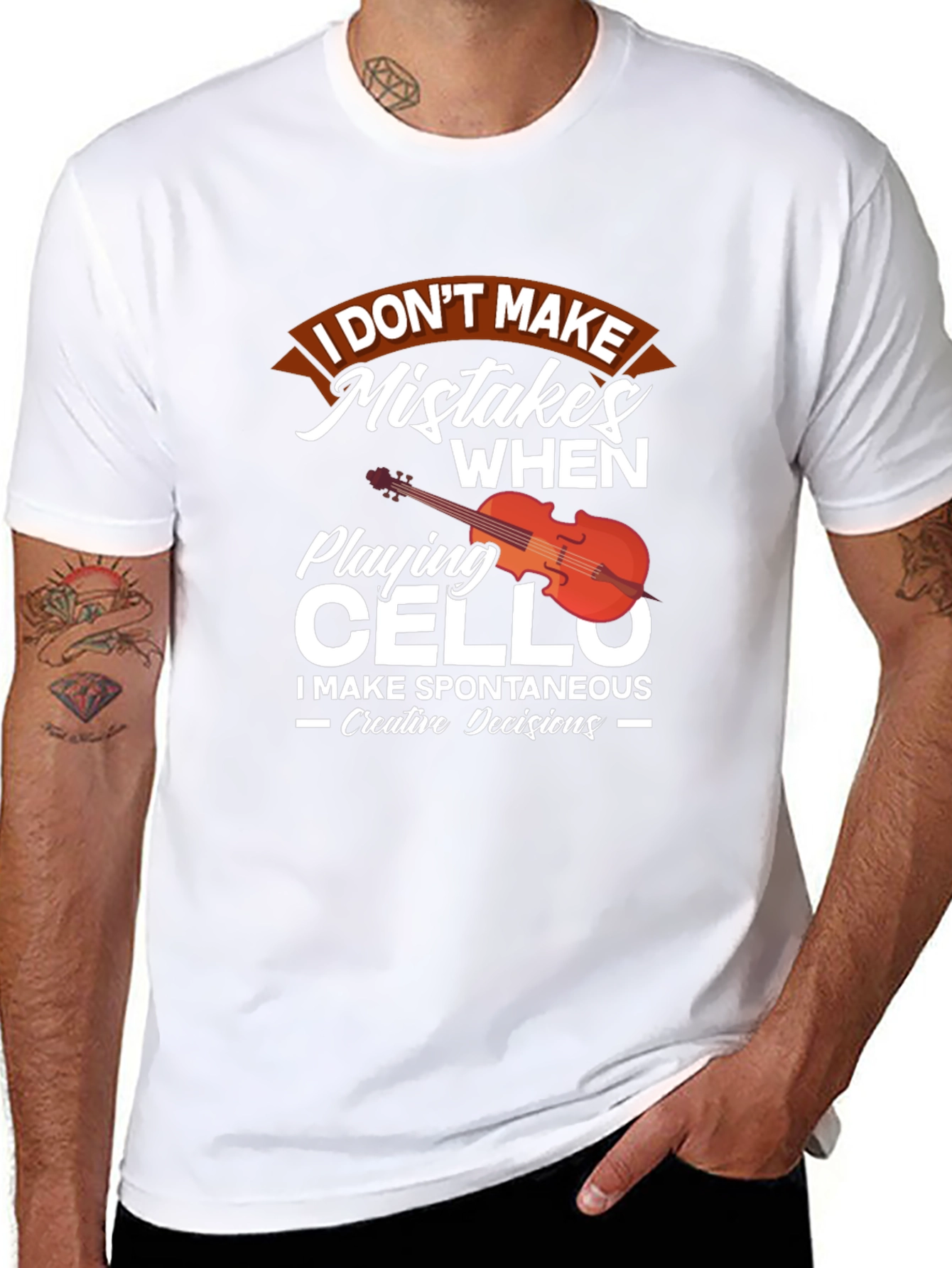 Black Cello Player T-Shirt: I Don't Make Mistakes view 8