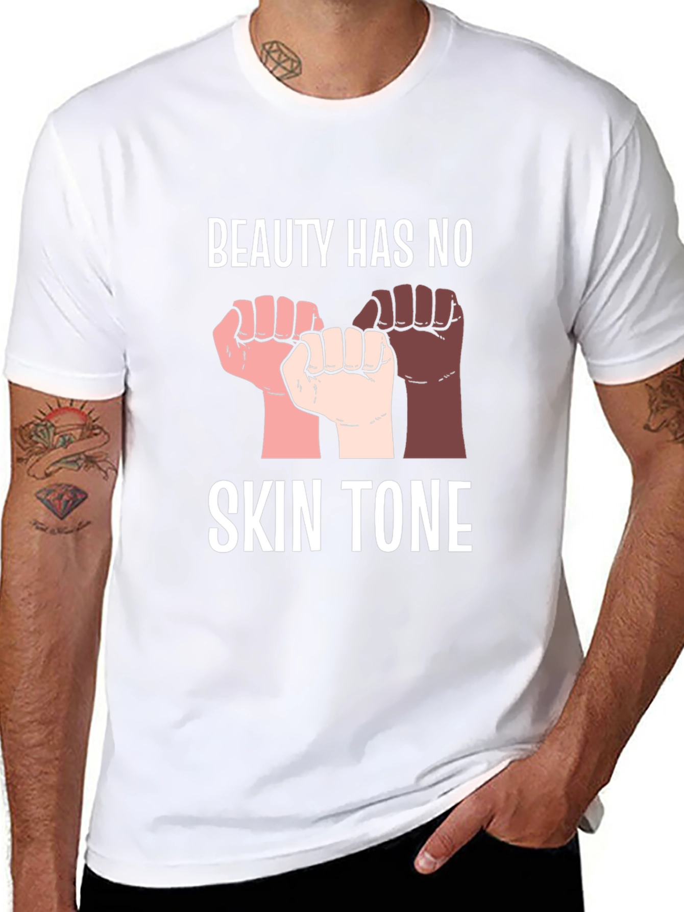 Black Beauty Has No Skin Tone Graphic Tee view 8