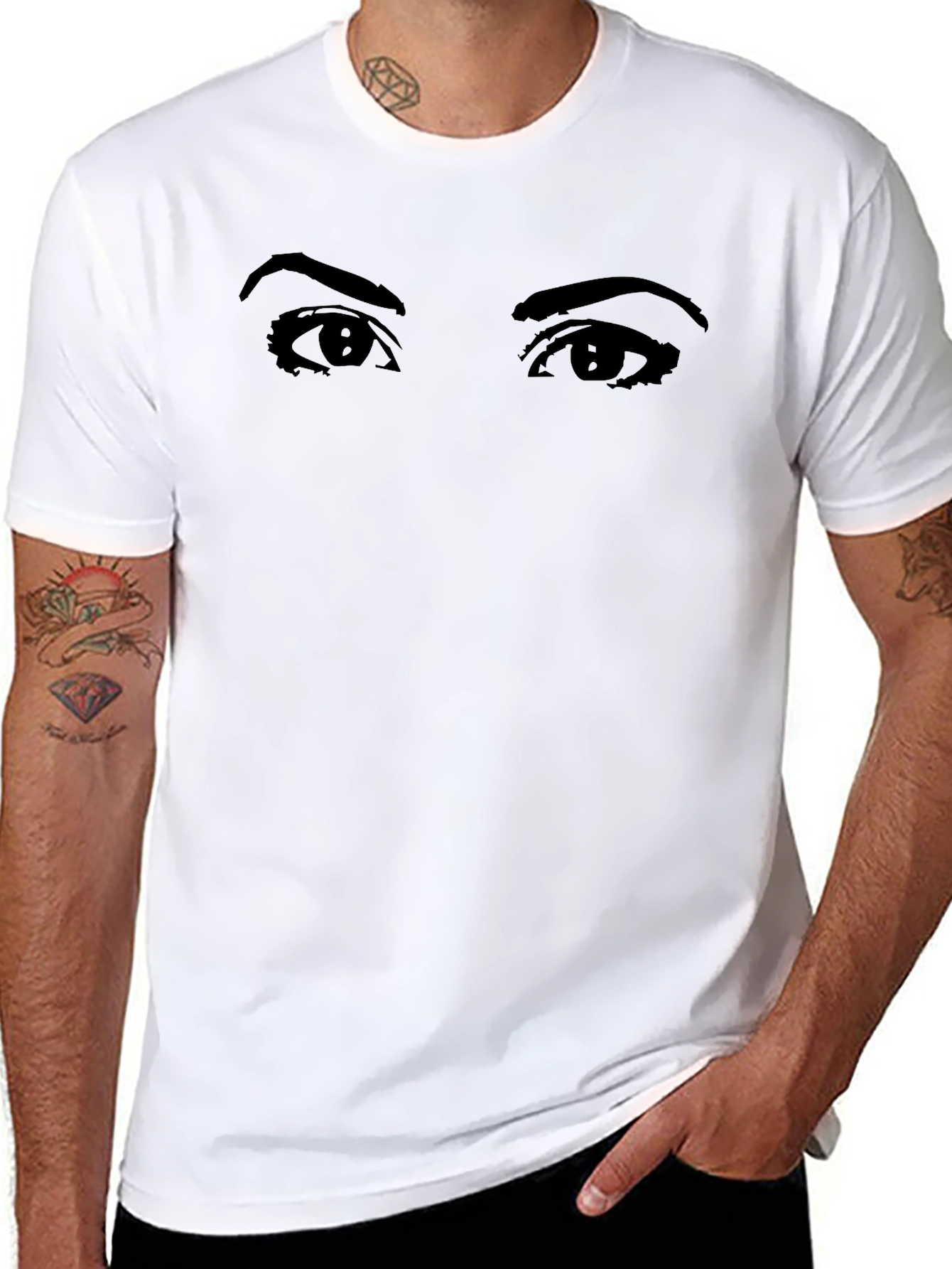Black Eyes Graphic Black T-Shirt view 8