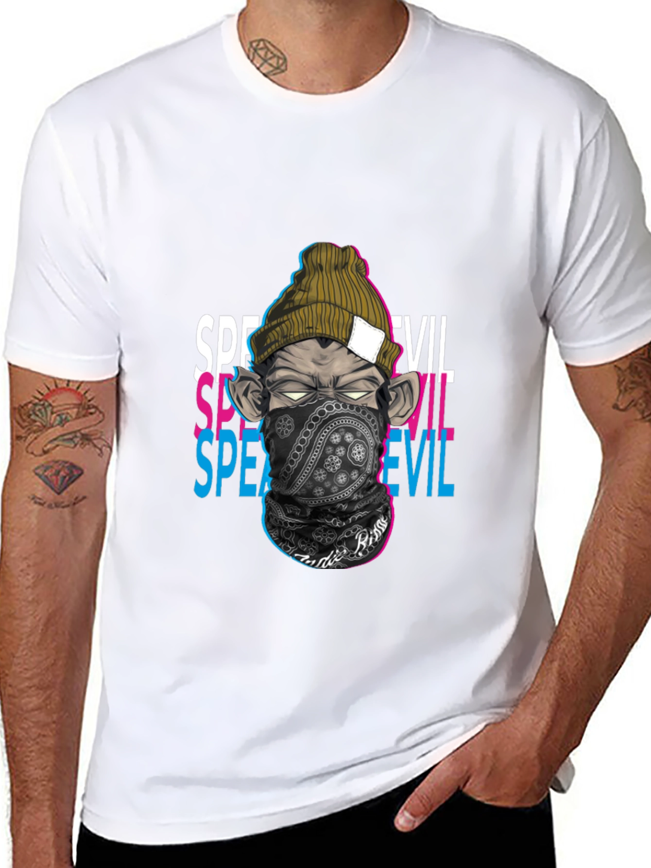 Black Speak No Evil Graphic Tee view 8
