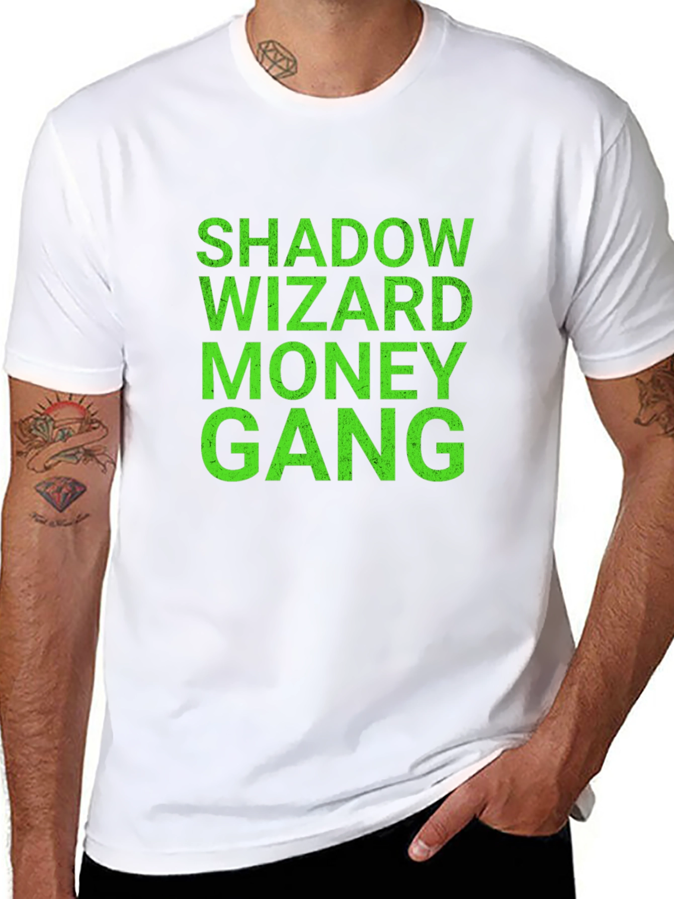 Black Shadow Wizard Money Gang Graphic Tee view 8
