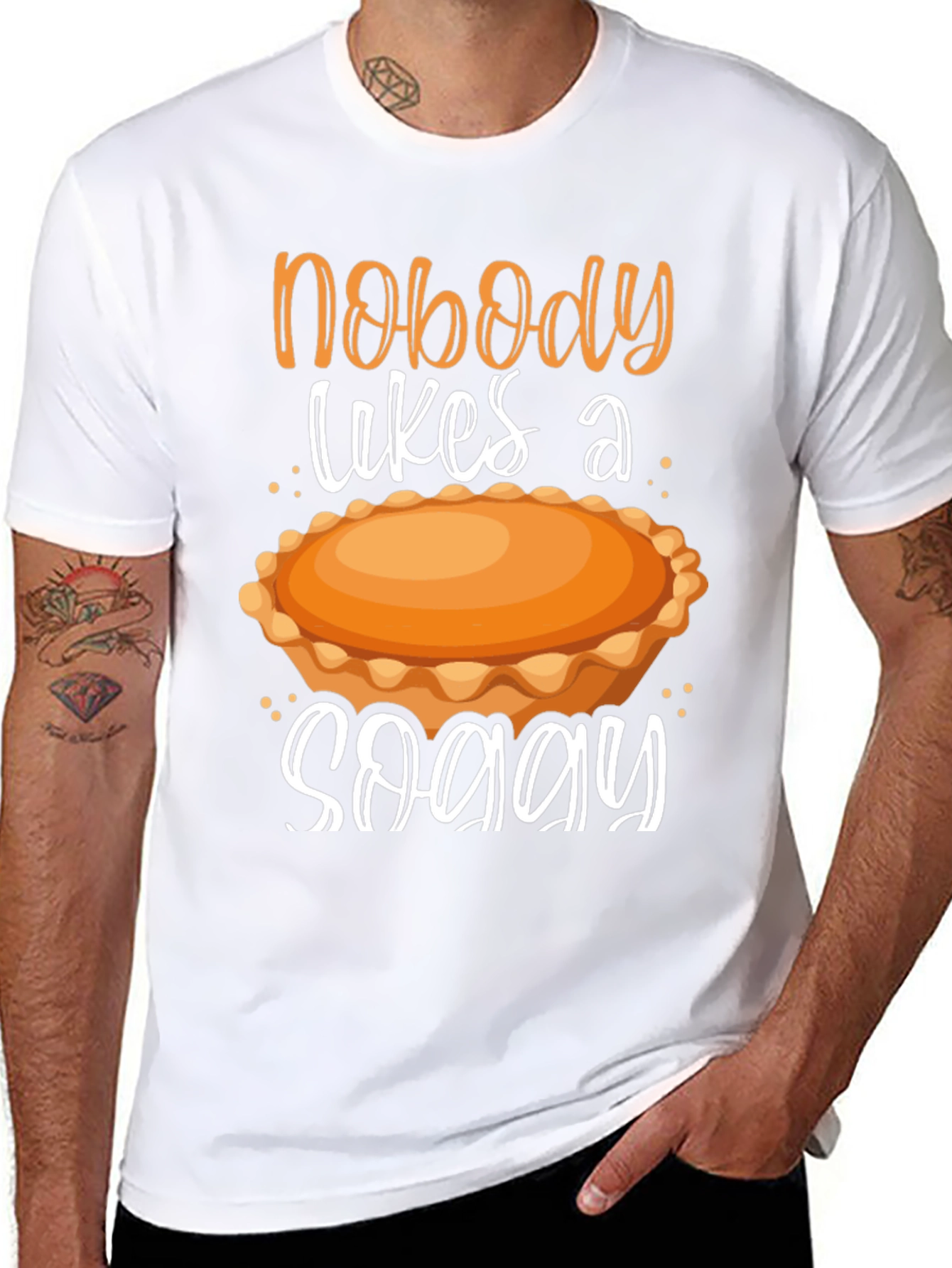 Black Nobody Likes a Soggy Pie T-Shirt view 8