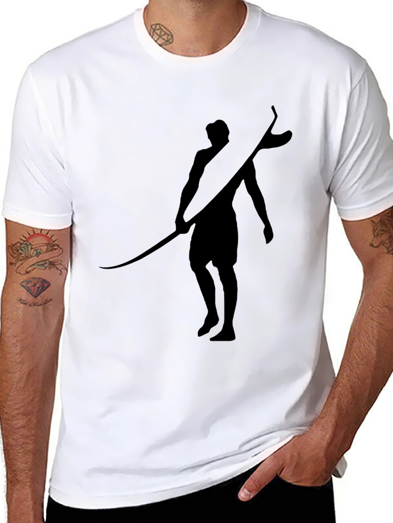 Black Black Surfer Graphic Tee view 8