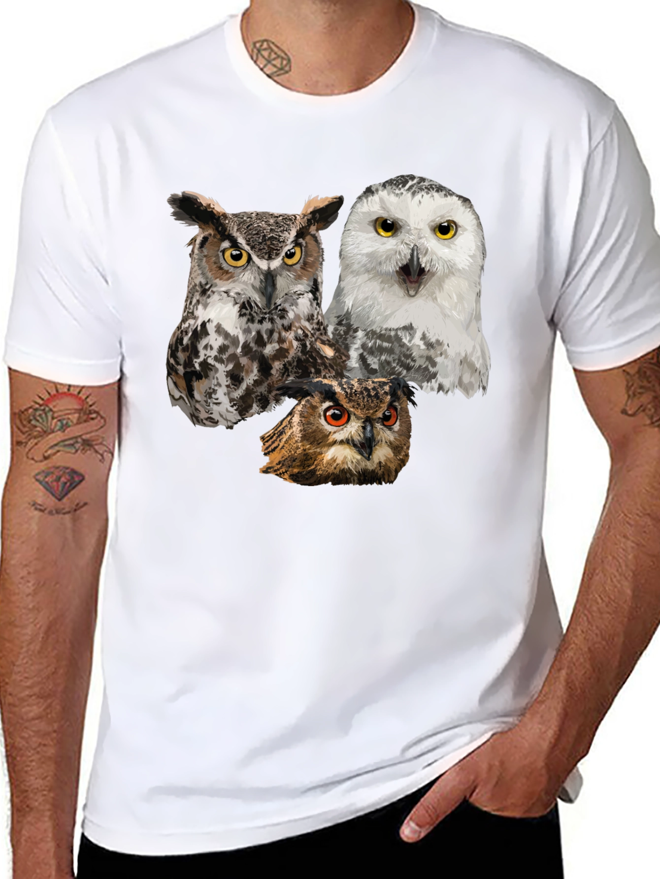 Black Owl T-Shirt - Unique Bird Design Tee view 8