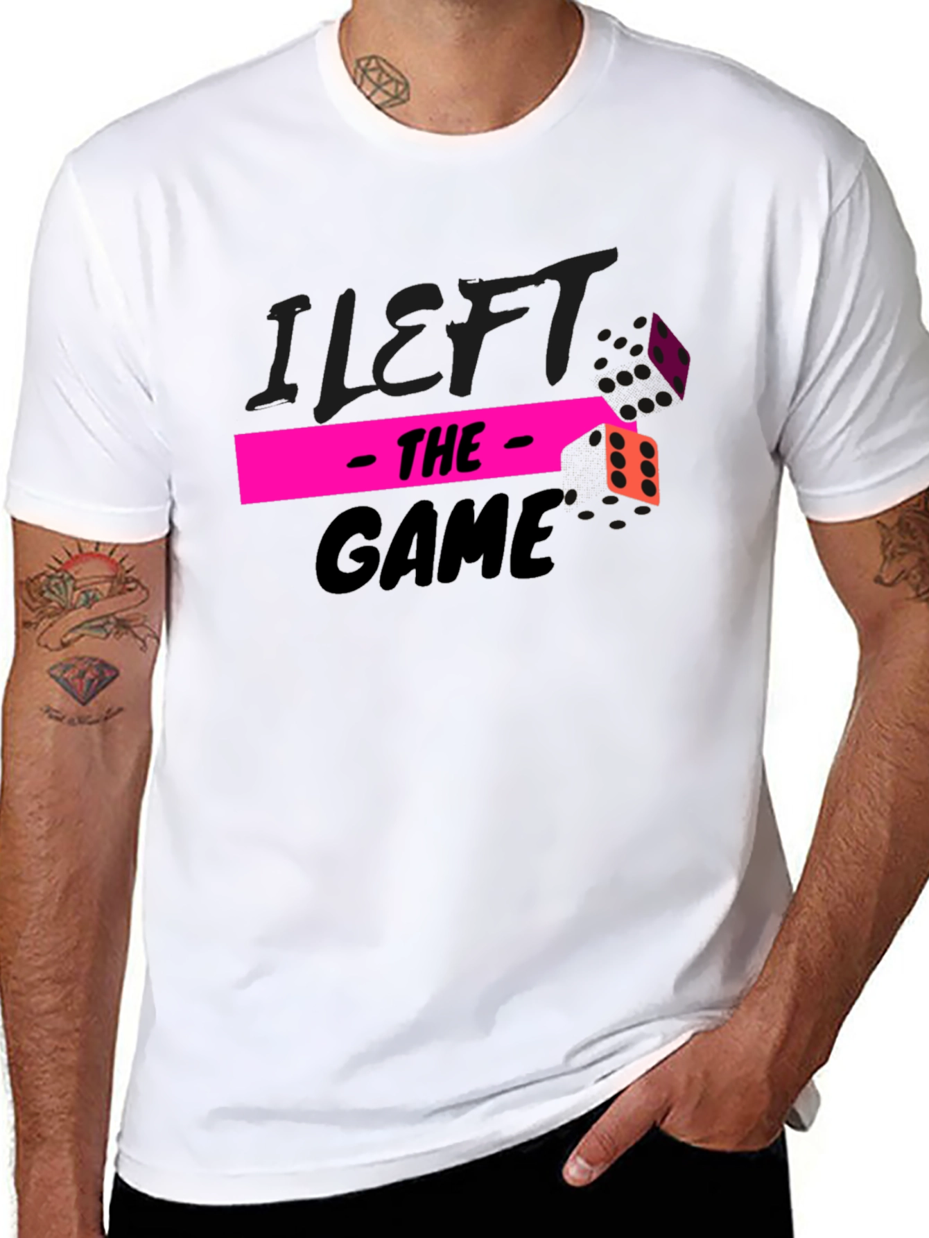 I Left The Game Graphic T-Shirt - 8