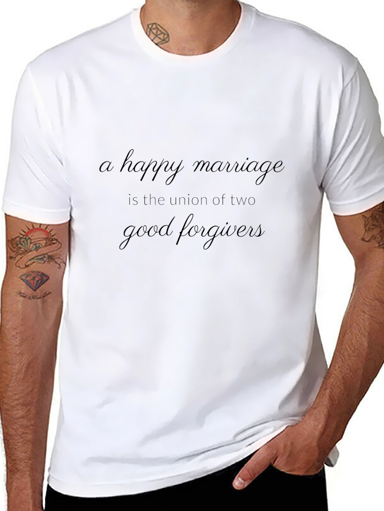 Black Happy Marriage T-Shirt view 8