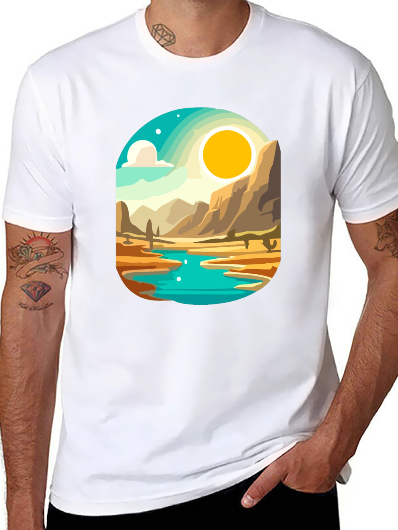 Black Desert Oasis Graphic Tee view 8