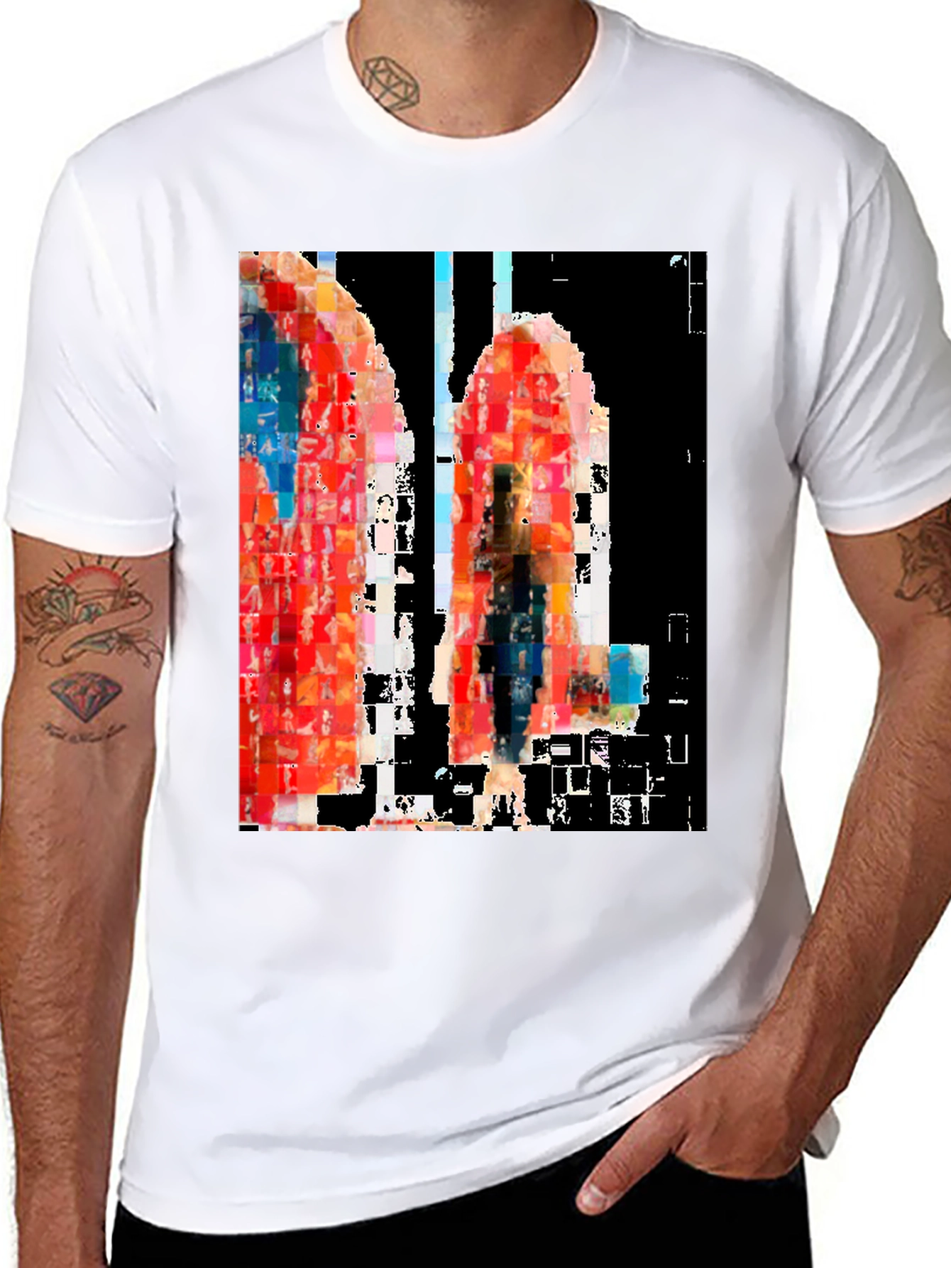 Abstract Art Black T-Shirt - 8