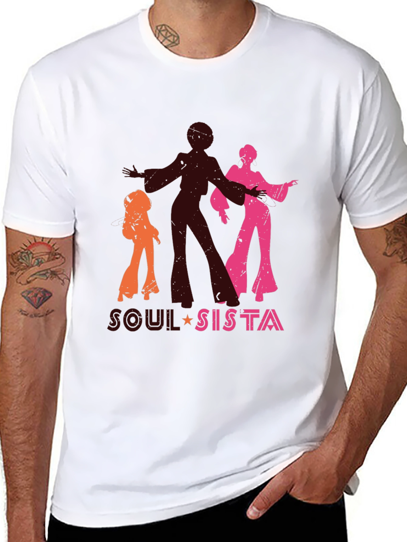 Black Soul Sista Black Graphic Tee view 8