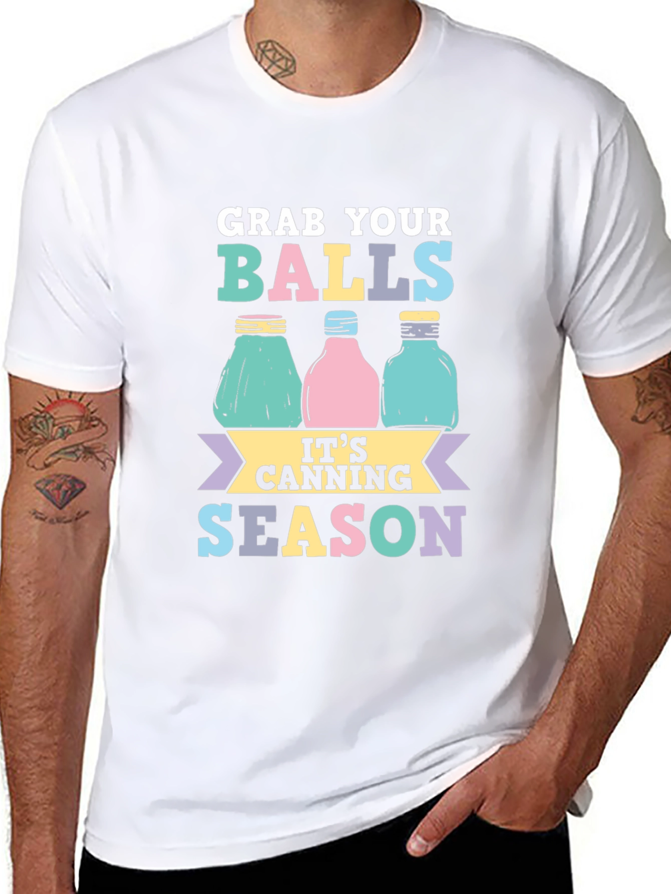 Black Grab Your Balls Canning Season T-Shirt view 8