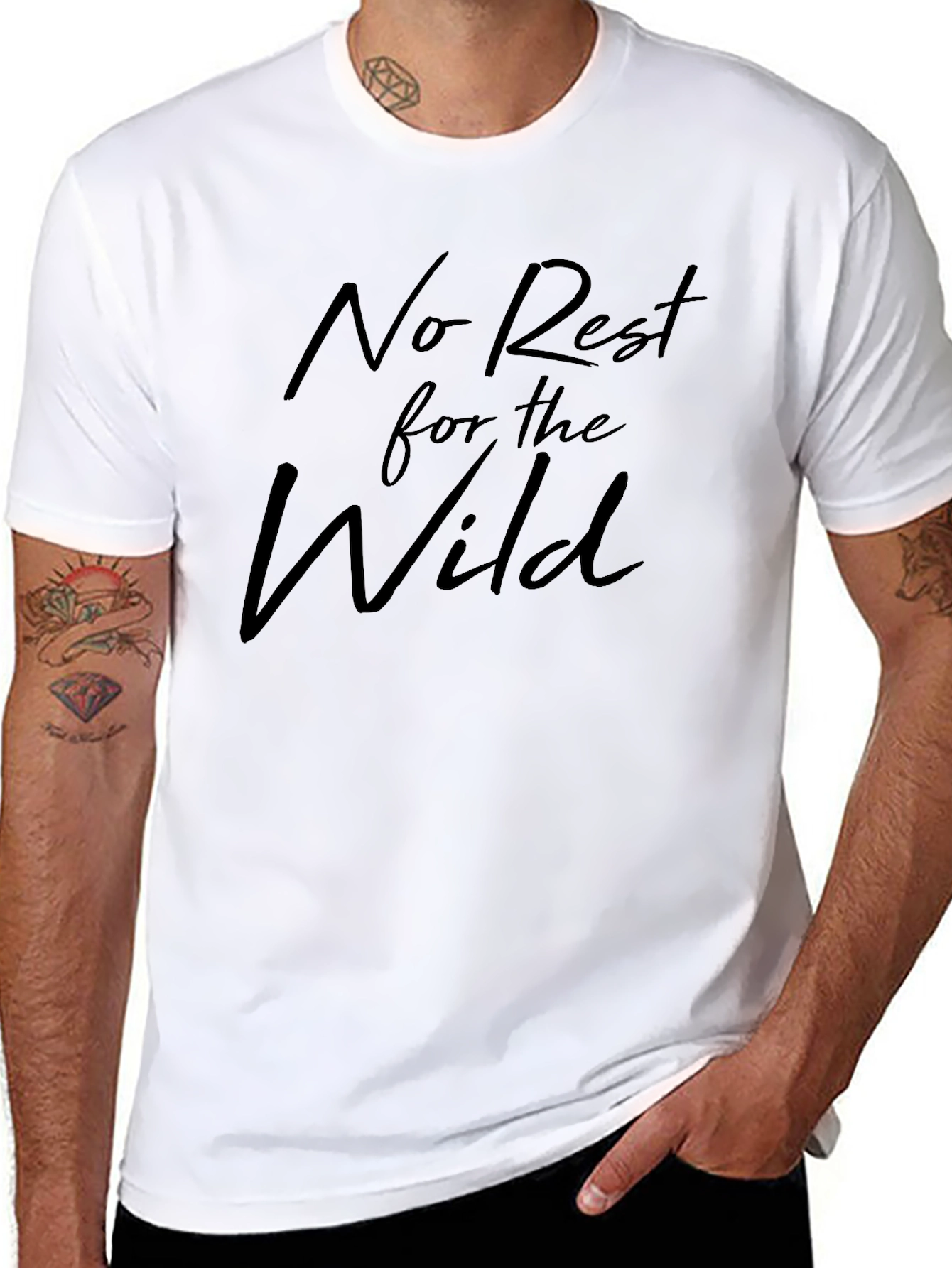 Black No Rest for the Wild Black T-Shirt view 8