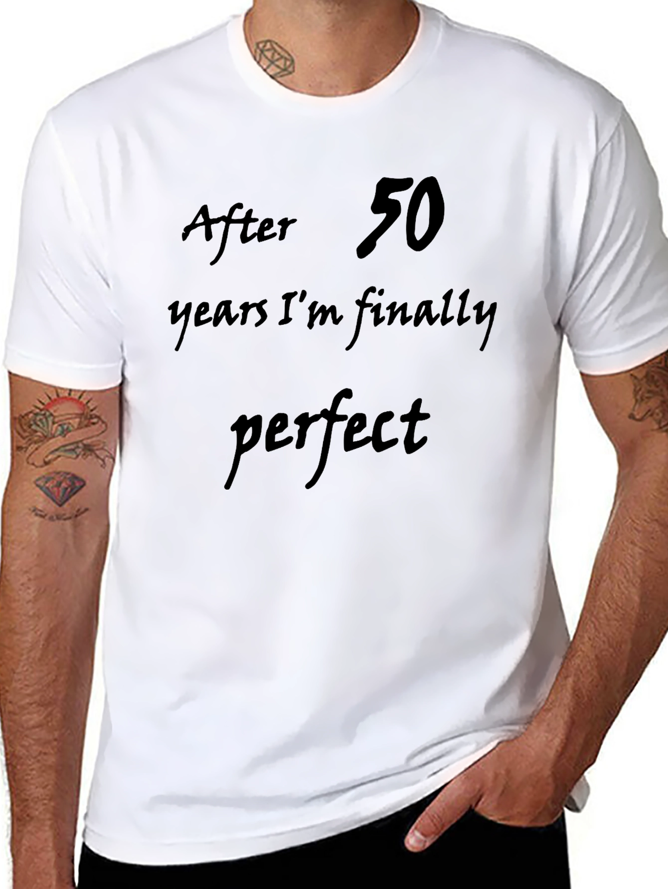 Black After 50 Years I'm Finally Perfect T-Shirt view 8