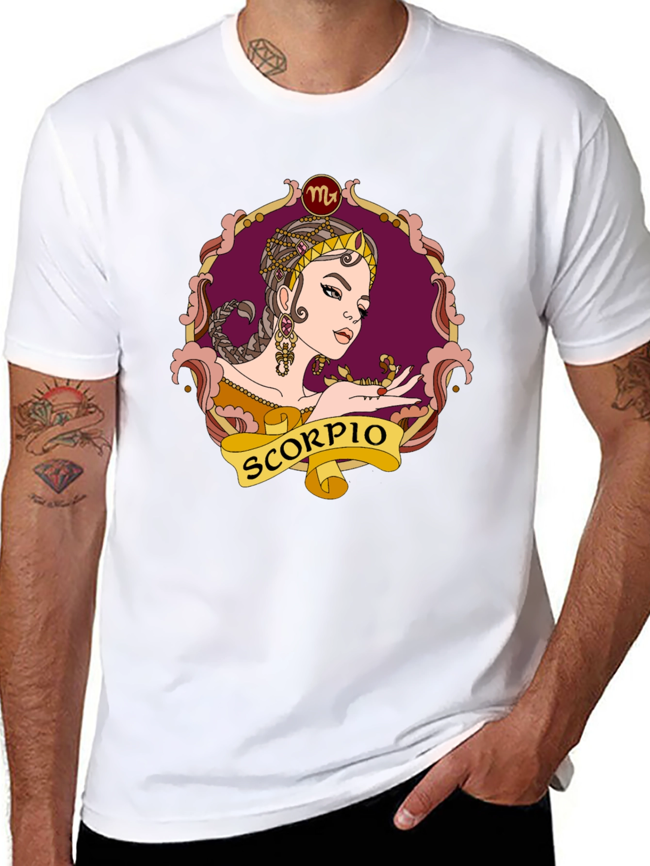 Black Scorpio Zodiac T-Shirt, Woman Design view 8