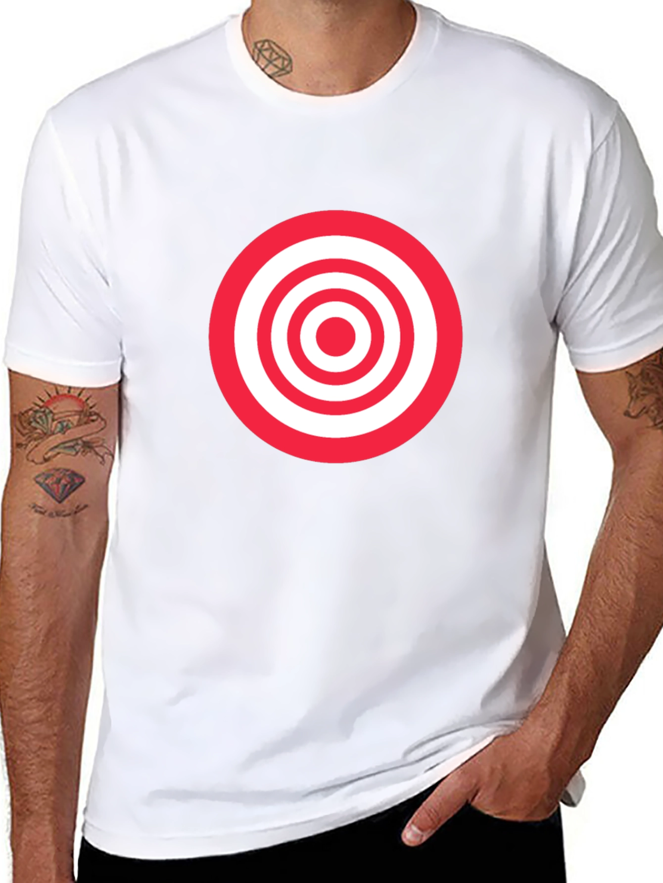 Black Target Graphic Tee - Black Cotton Comfort view 8