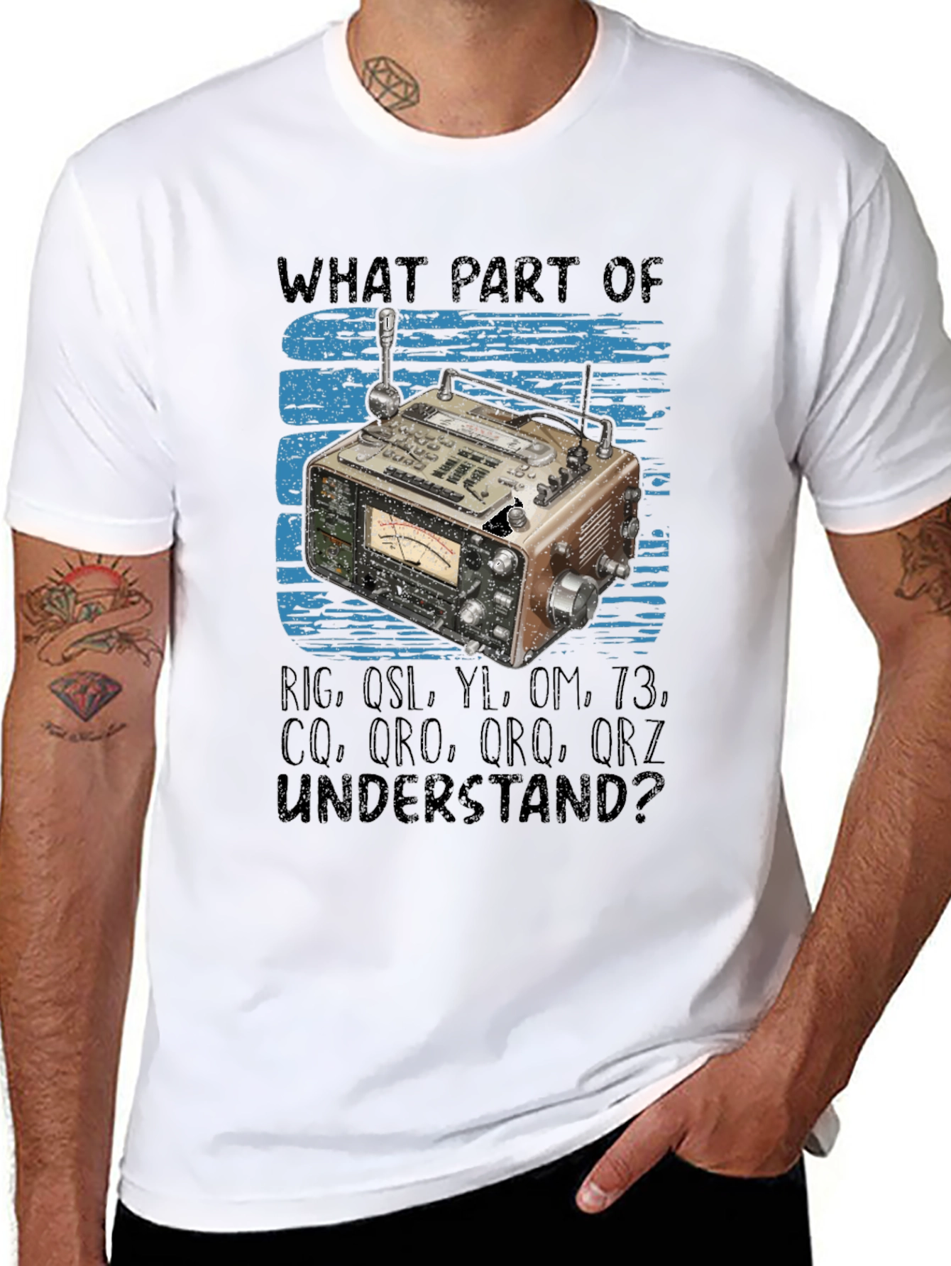 Black Ham Radio Operator T-Shirt -  What Part Don't You Understand? view 8