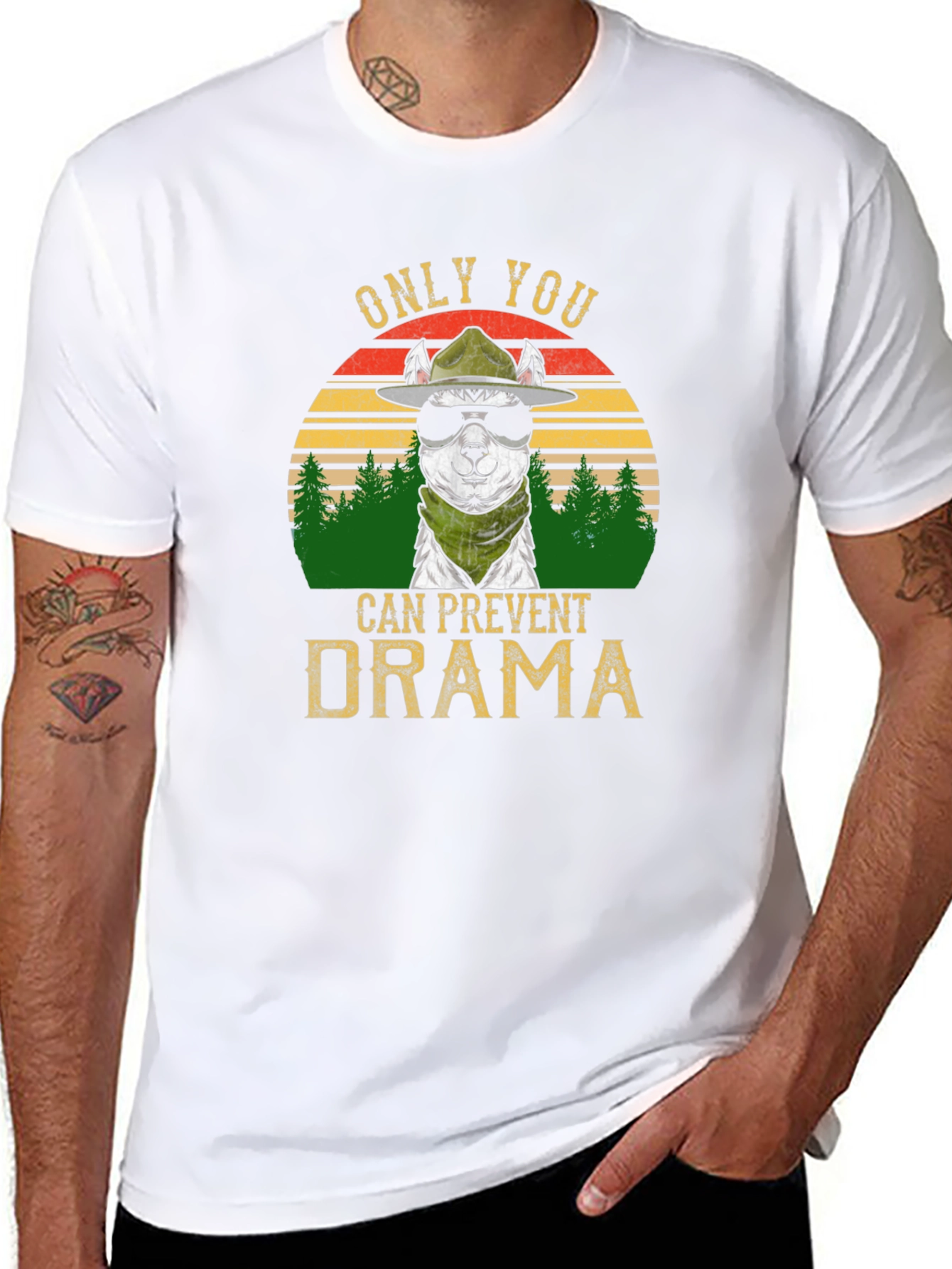 Black Only You Can Prevent Drama T-Shirt view 8