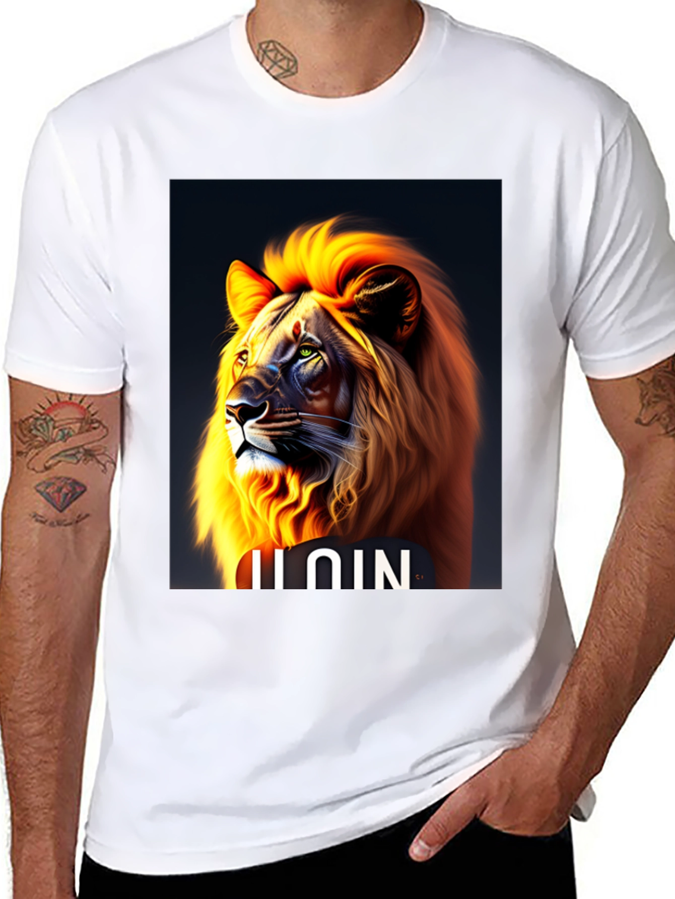 Black Lion Graphic Tee - Fierce Style view 8