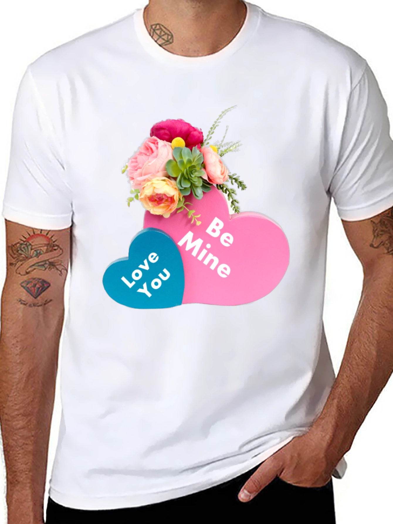 Black Love You / Be Mine Valentine's Day T-Shirt view 8