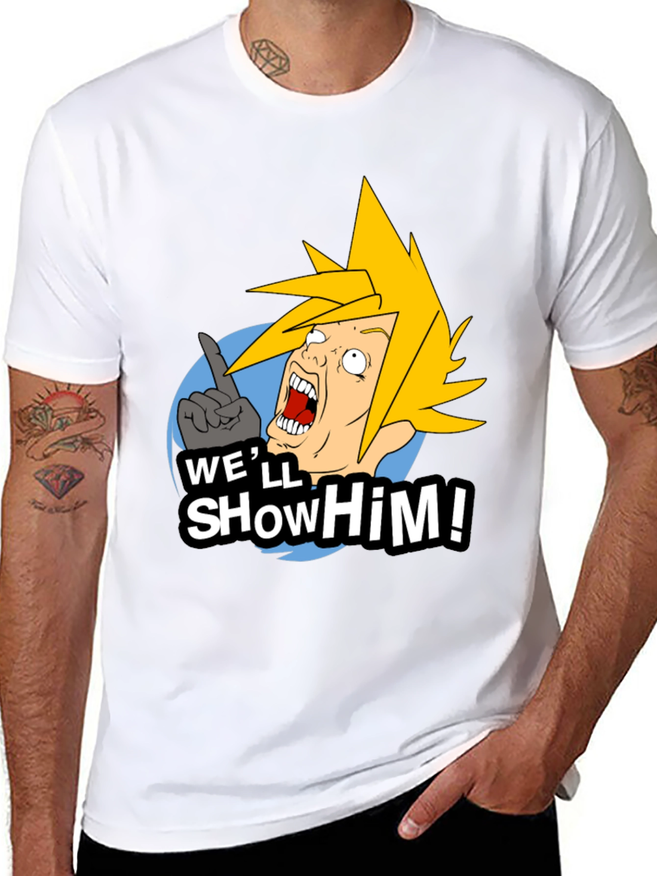 Black Funny Video Game T-Shirt - We'll Show Him! view 8