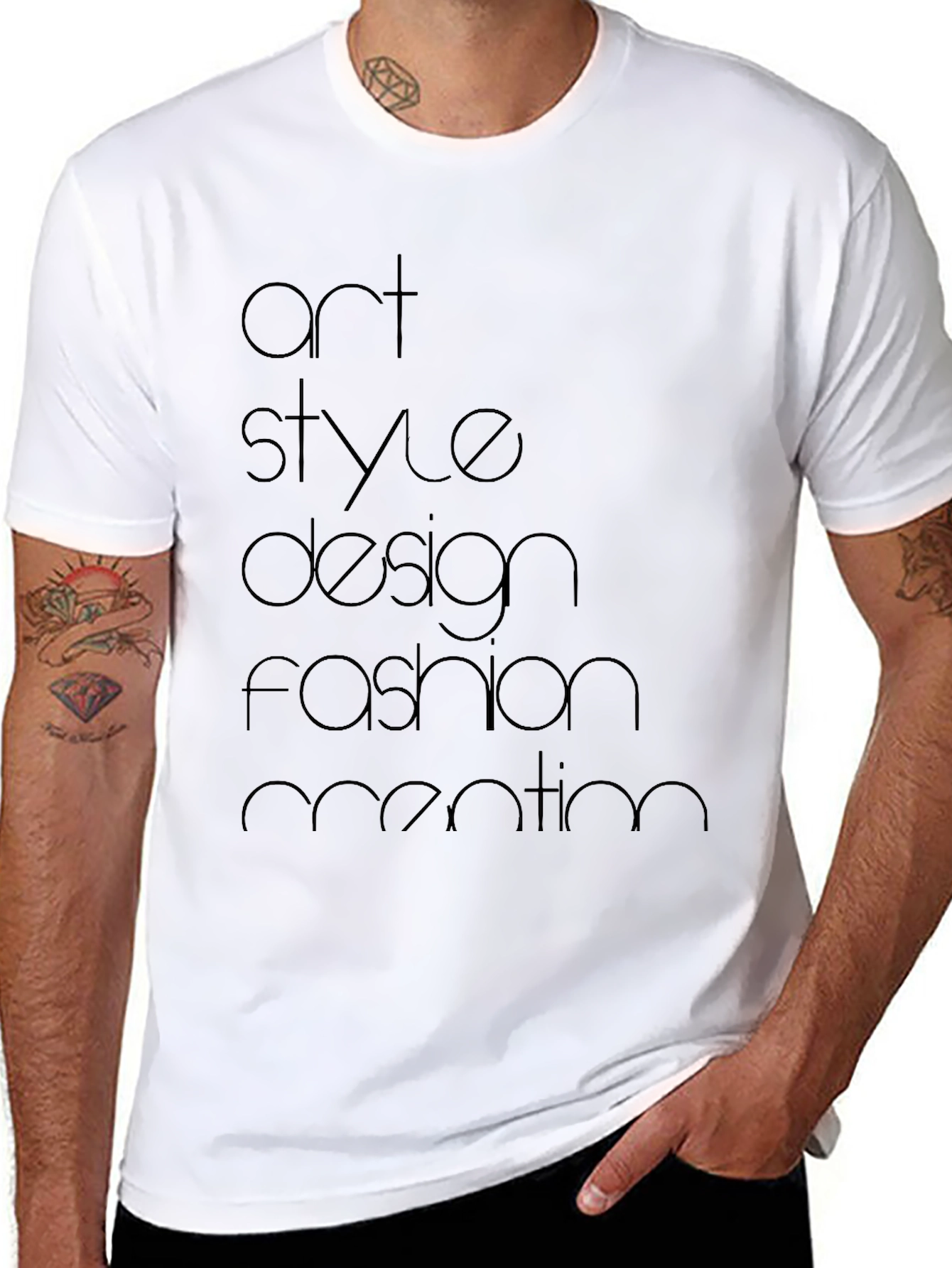 Black Art Style Design Fashion T-Shirt view 8