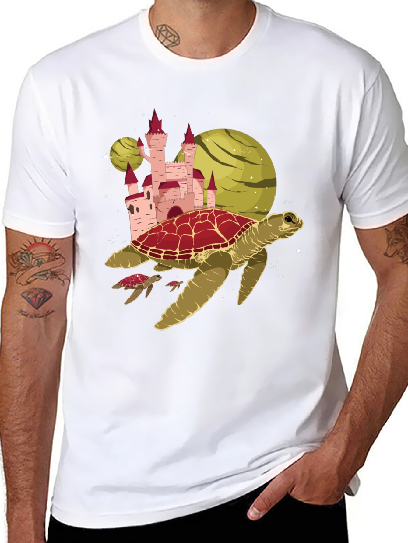 Black Turtle Planet Castle Black Tee view 8