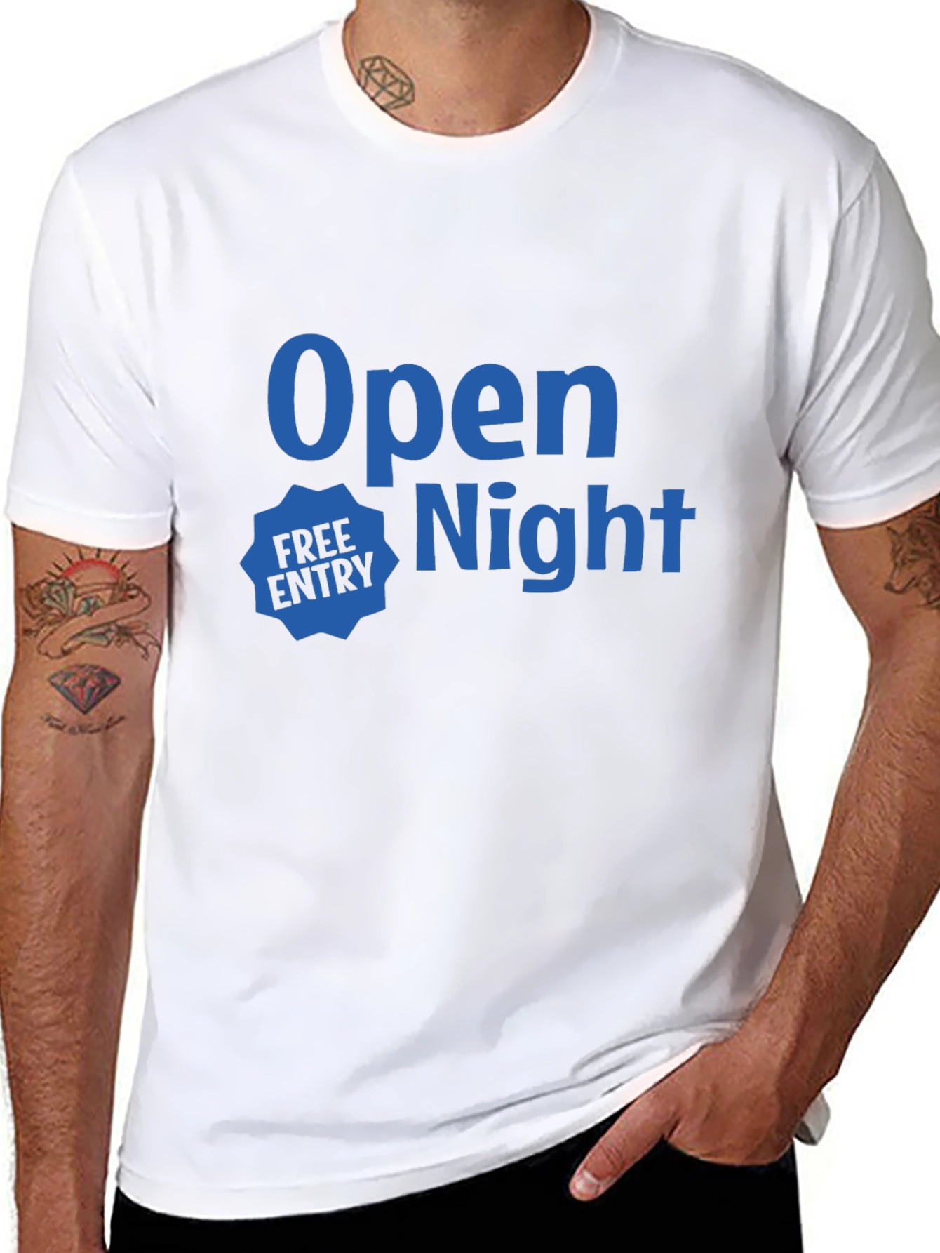 Black Open Night Black T-Shirt - Free Entry! view 8