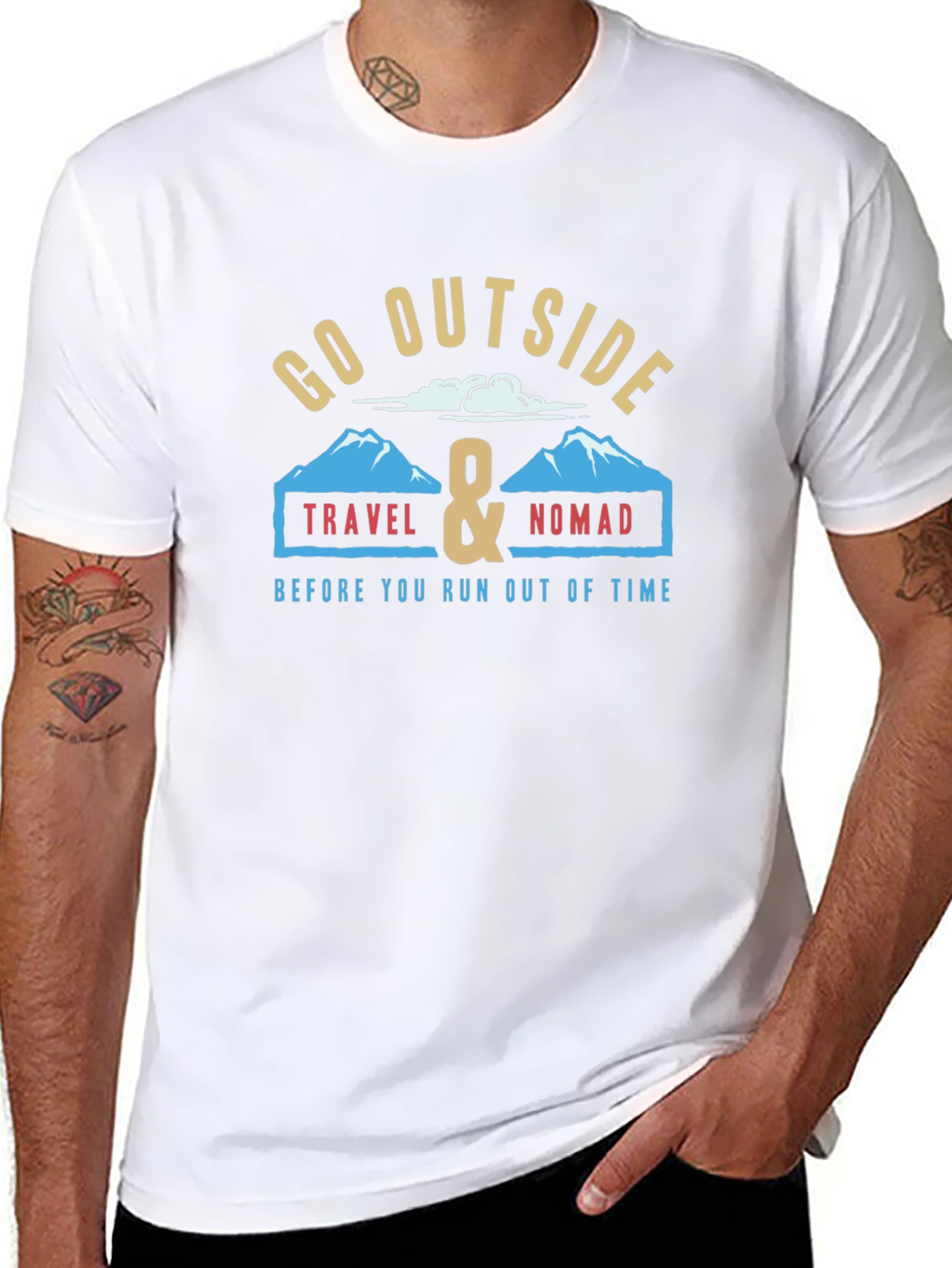 Go Outside Graphic Tee - Travel & Nomad Adventure Shirt - 8