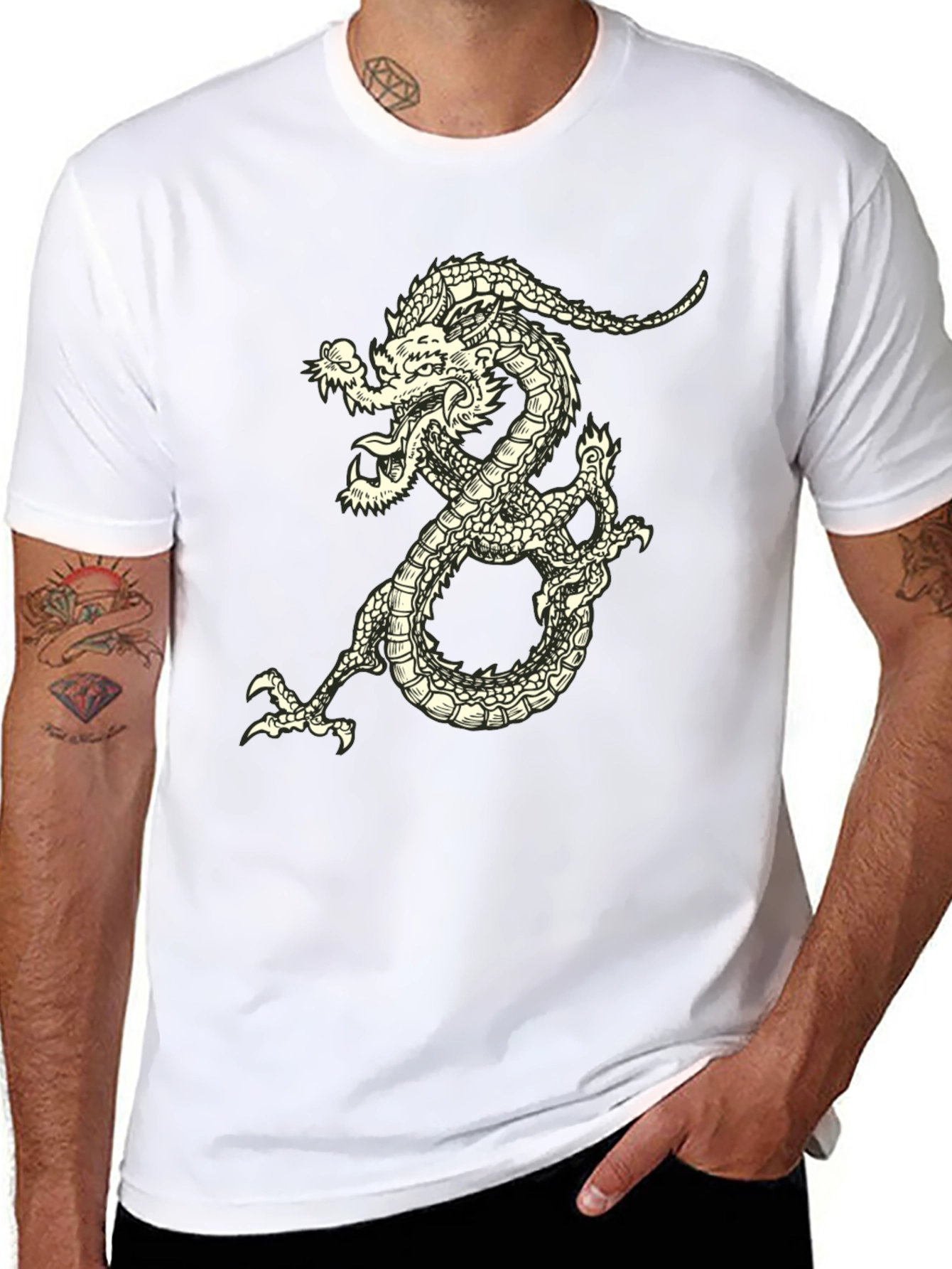 Black Dragon Graphic Tee - Black Short Sleeve view 8