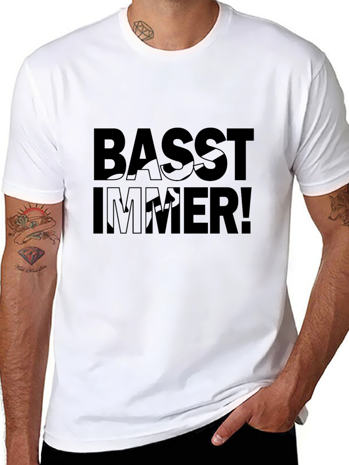 Black Basst Immer! Graphic Tee - Black view 8