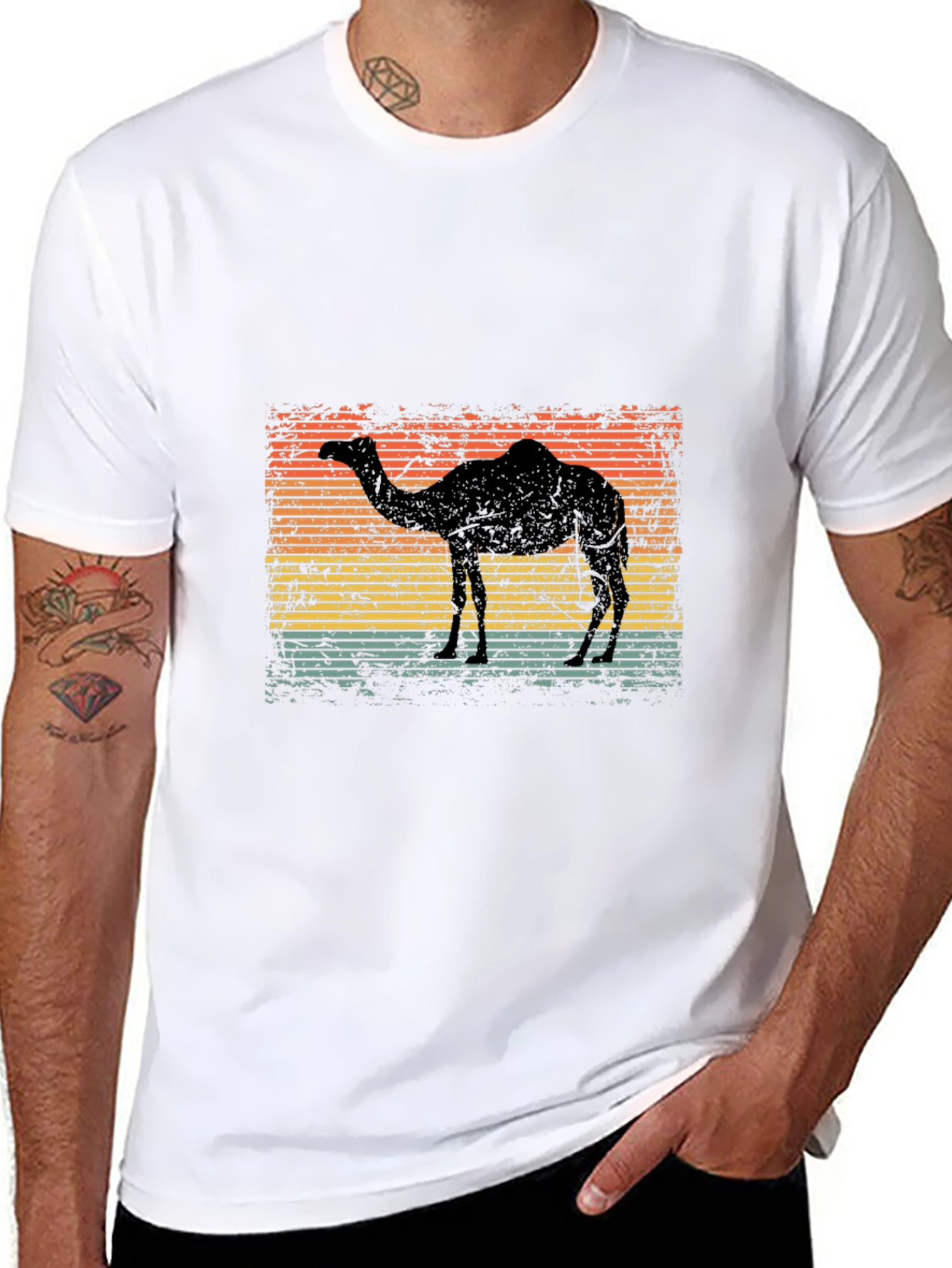 Black Retro Camel T-Shirt view 8