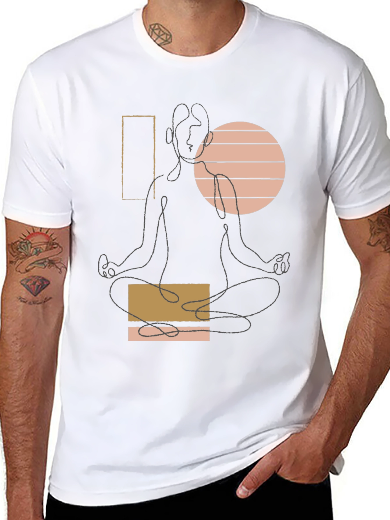 Abstract Art Meditation Graphic T-Shirt - 8