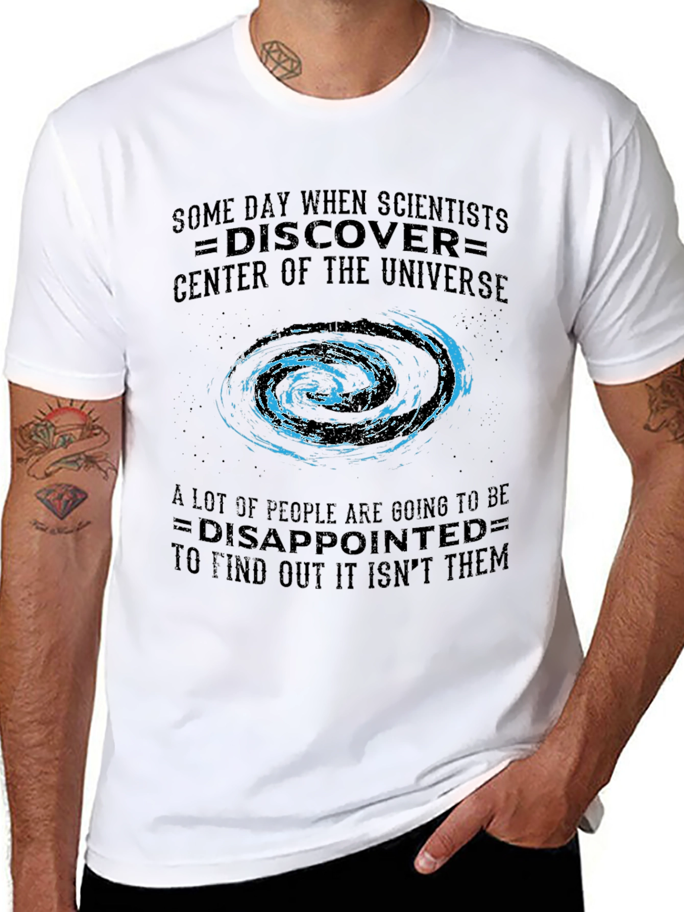 Black Scientist Discovery T-Shirt - Center of the Universe Graphic Tee view 8