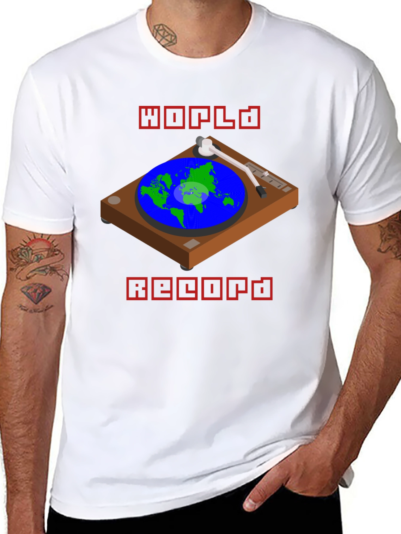 Black World Record T-Shirt view 8