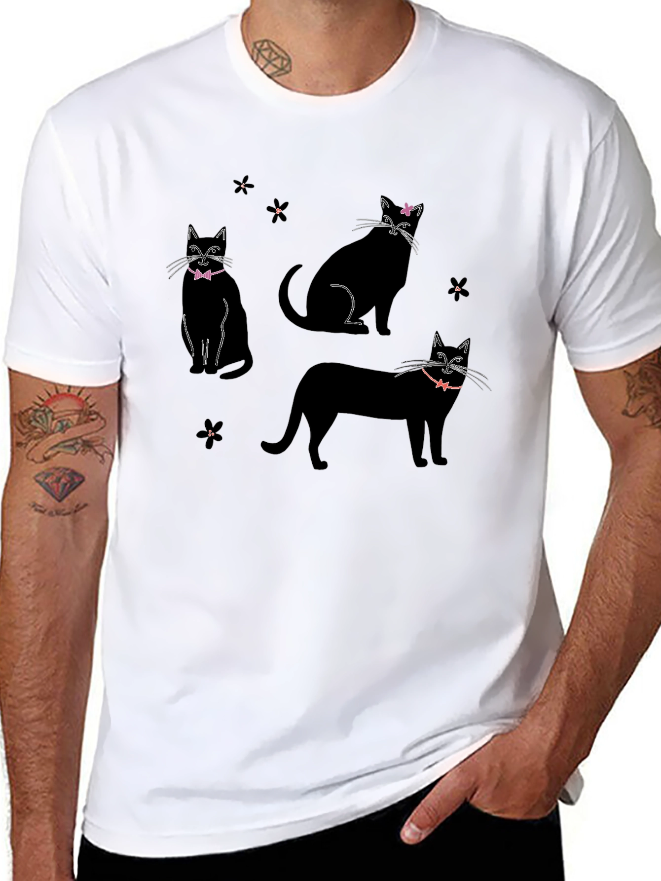 Black Black Cat T-Shirt with Bows view 8